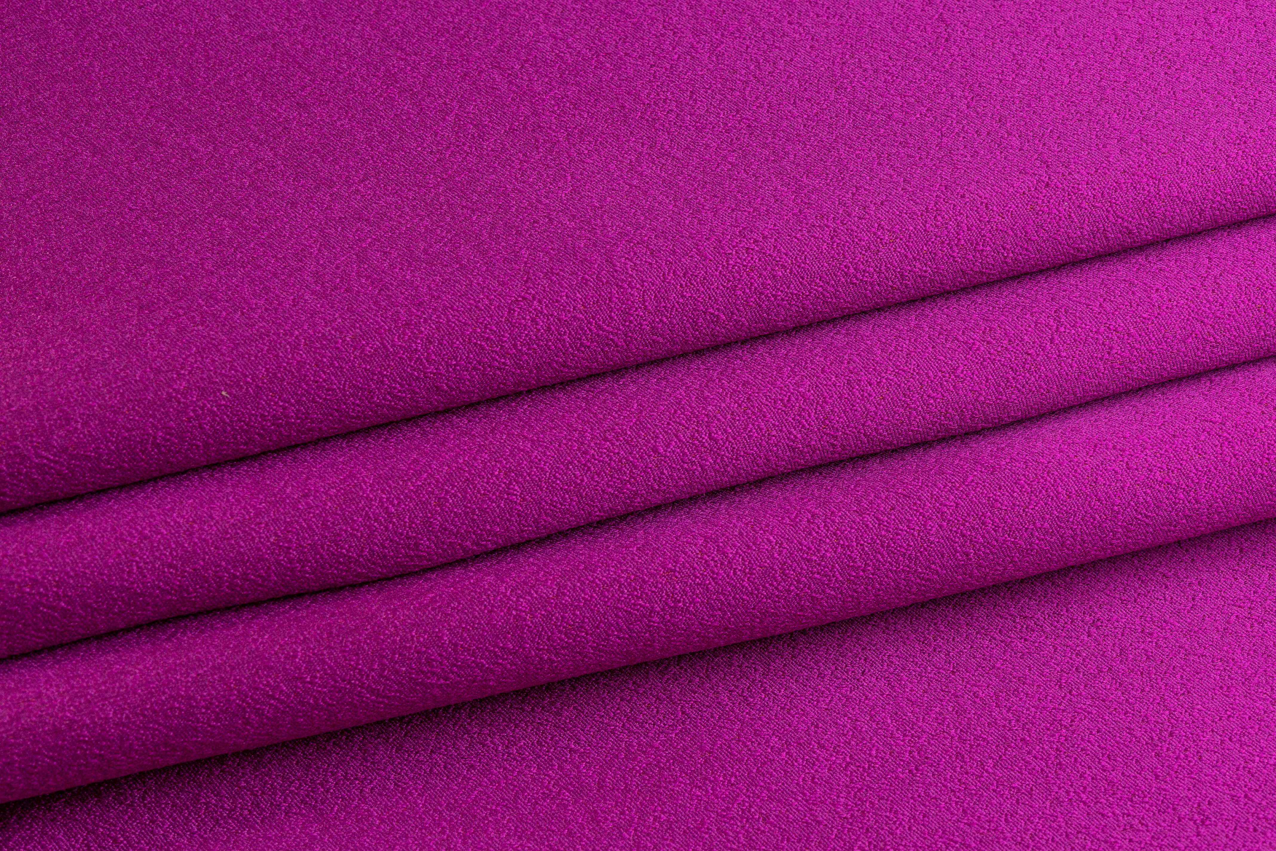 Double Faced Pebble Crepe - Burned Orange / Fuchsia