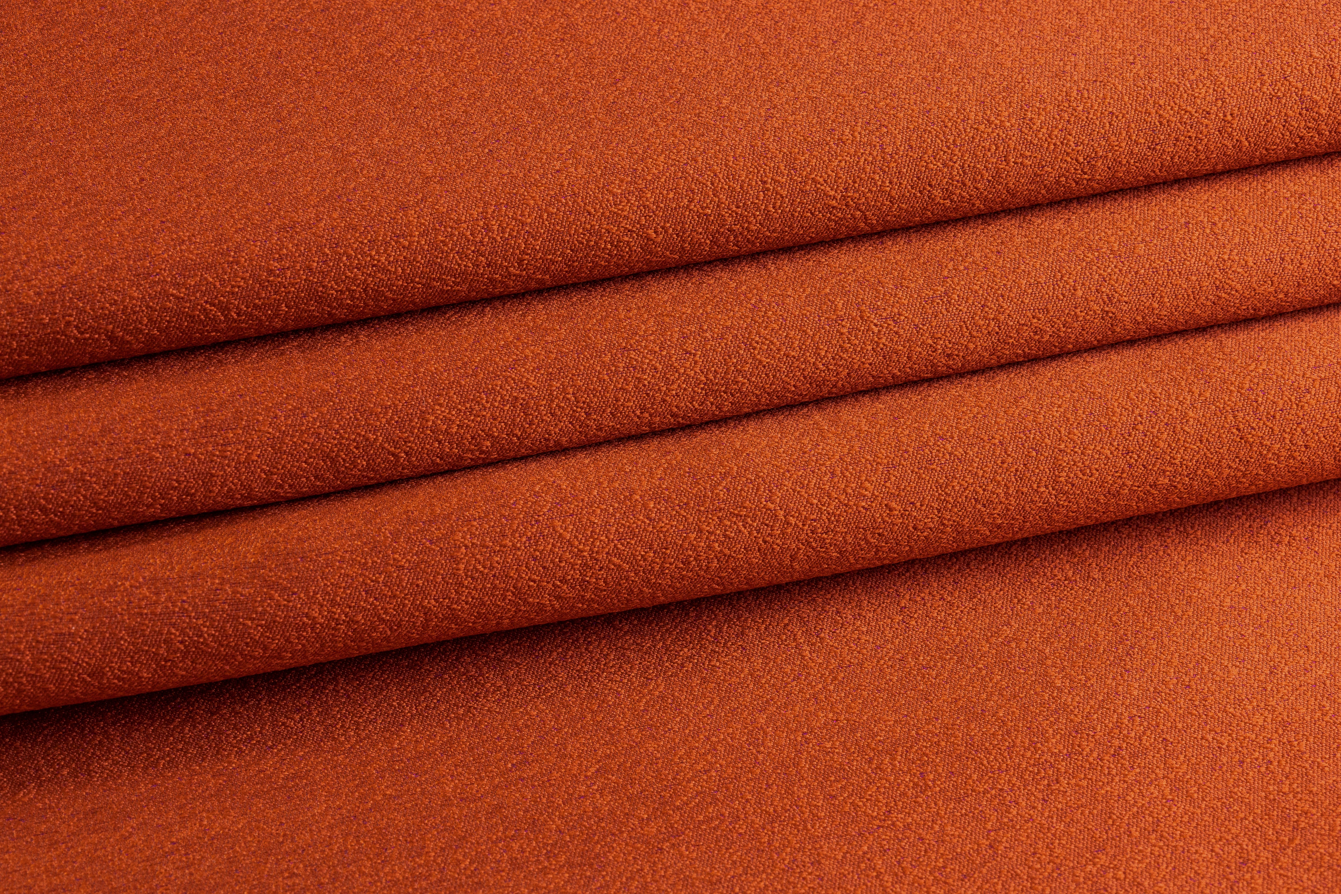 Double Faced Pebble Crepe - Burned Orange / Fuchsia