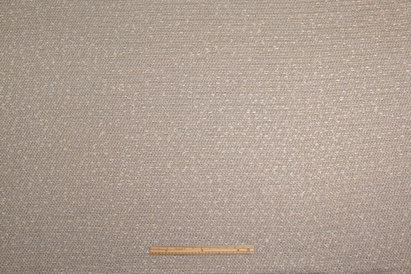Metallic Italian Cotton Wool Blend Tweed - Taupe / Gray / Gold / Black