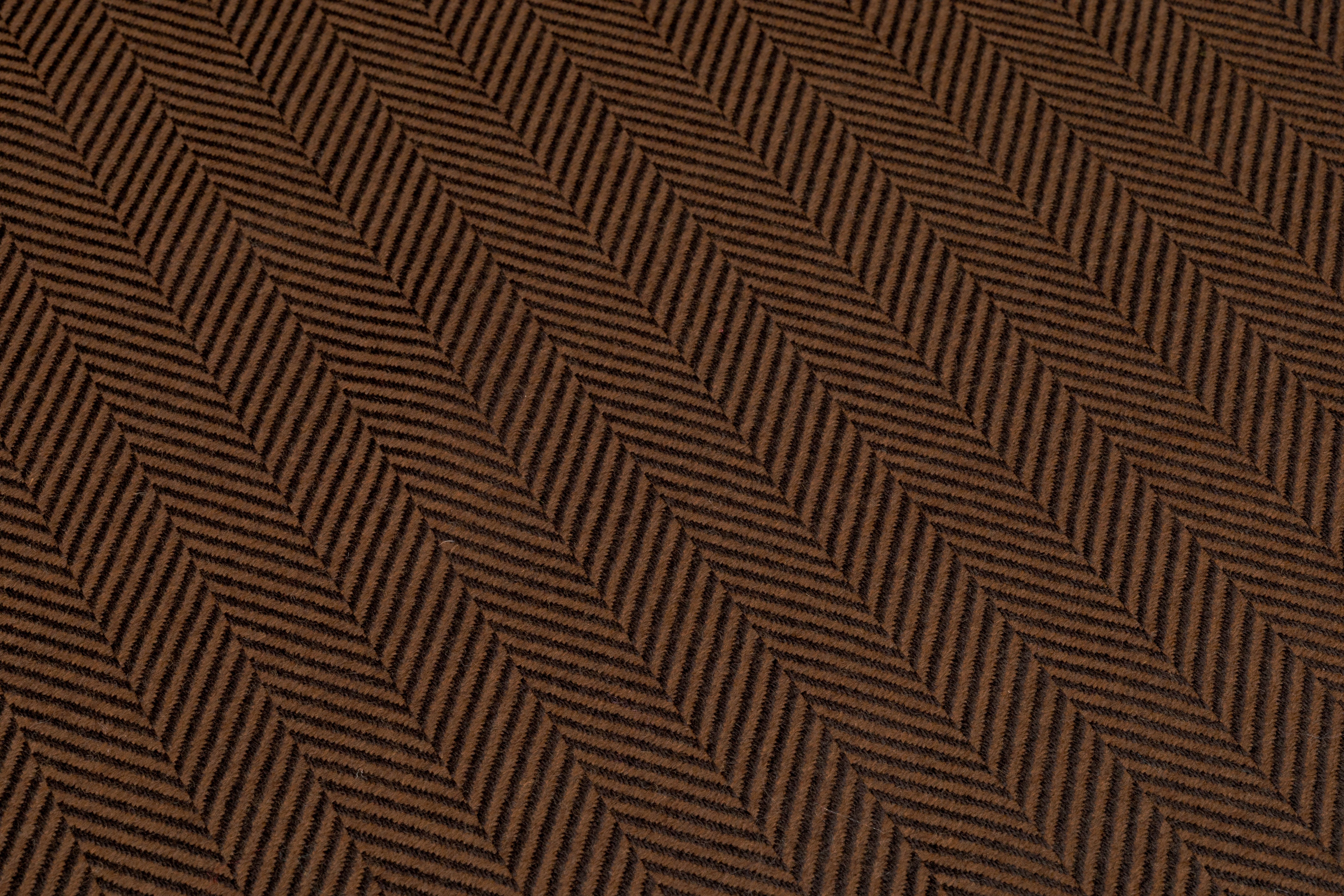 Herringbone Italian Wool - Brown / Black