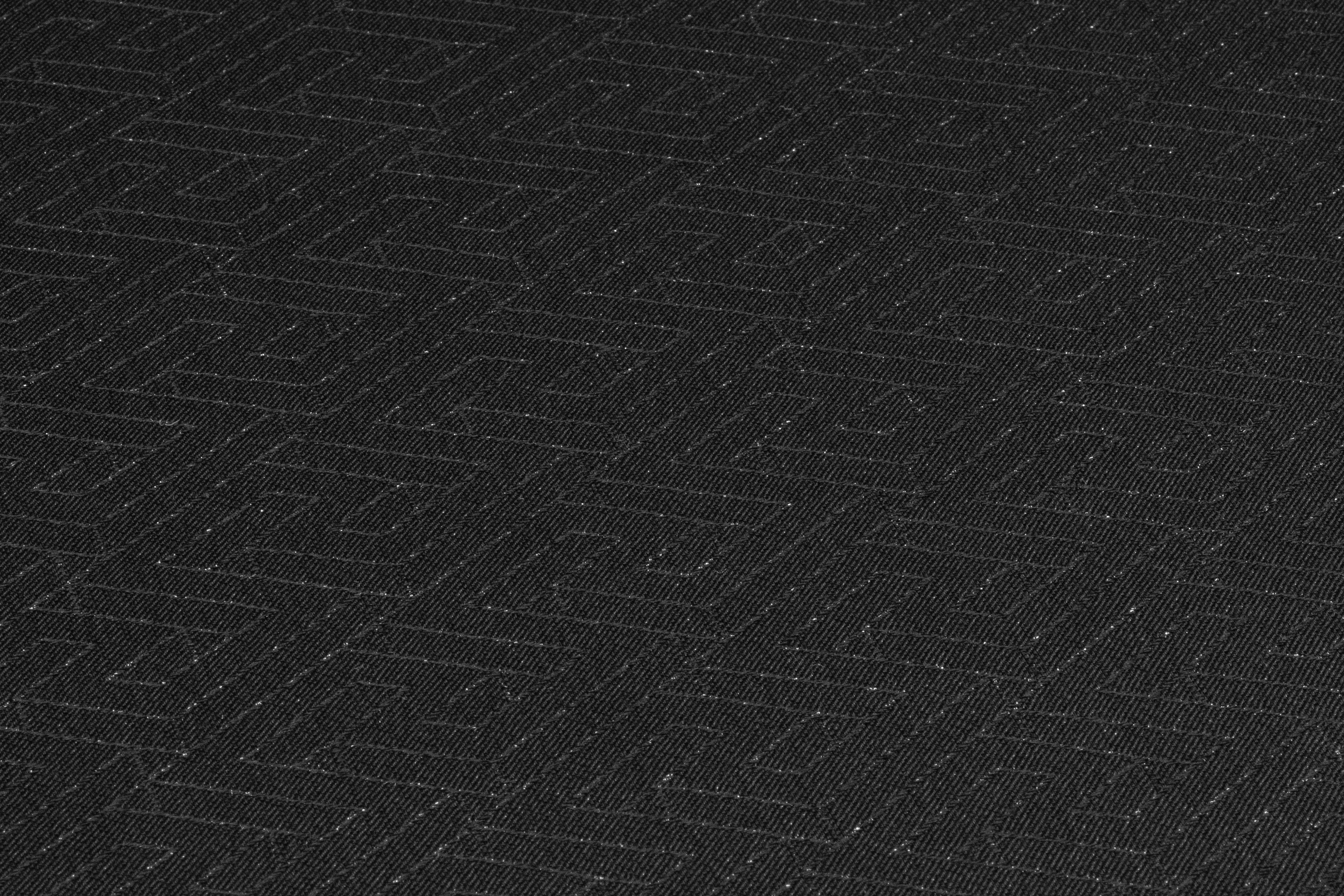 Geometric Metallic Italian Wool Jacquard Suiting - Black