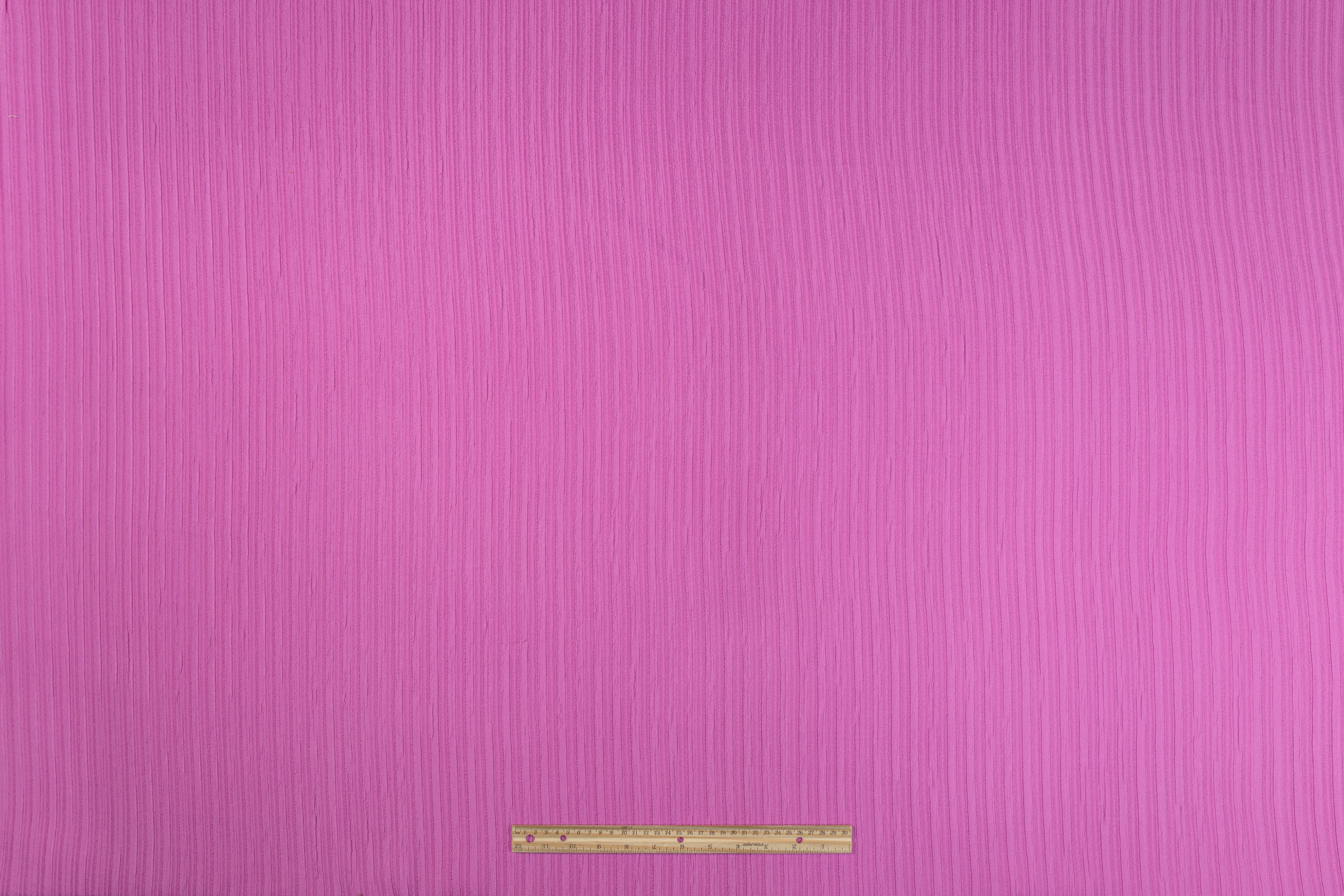 Pleated Silk/Viscose Gauze - Magenta