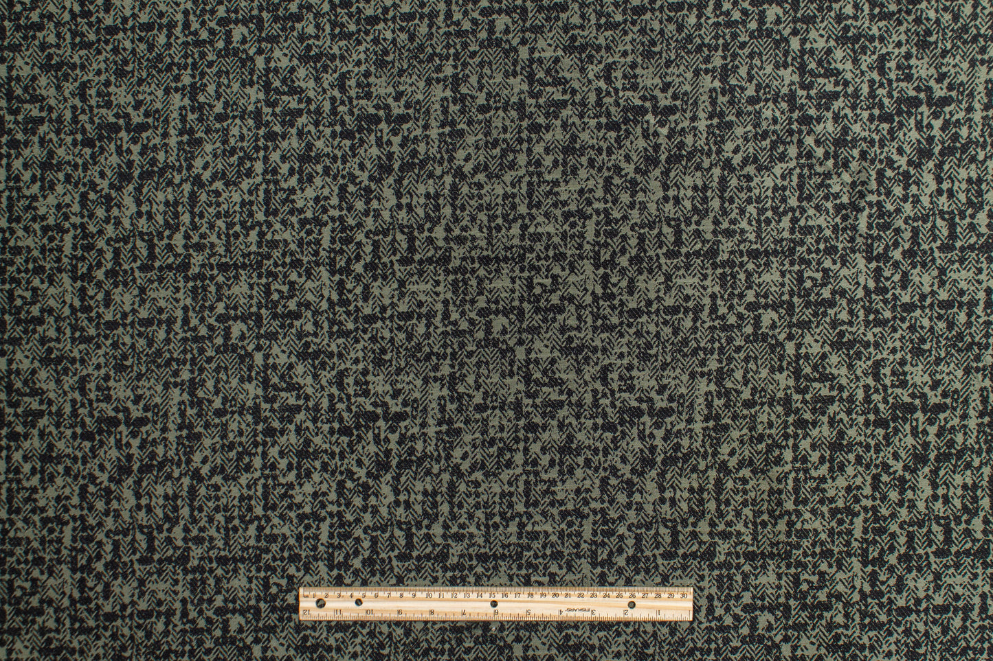 Abstract Jacquard - Khaki Green and Black