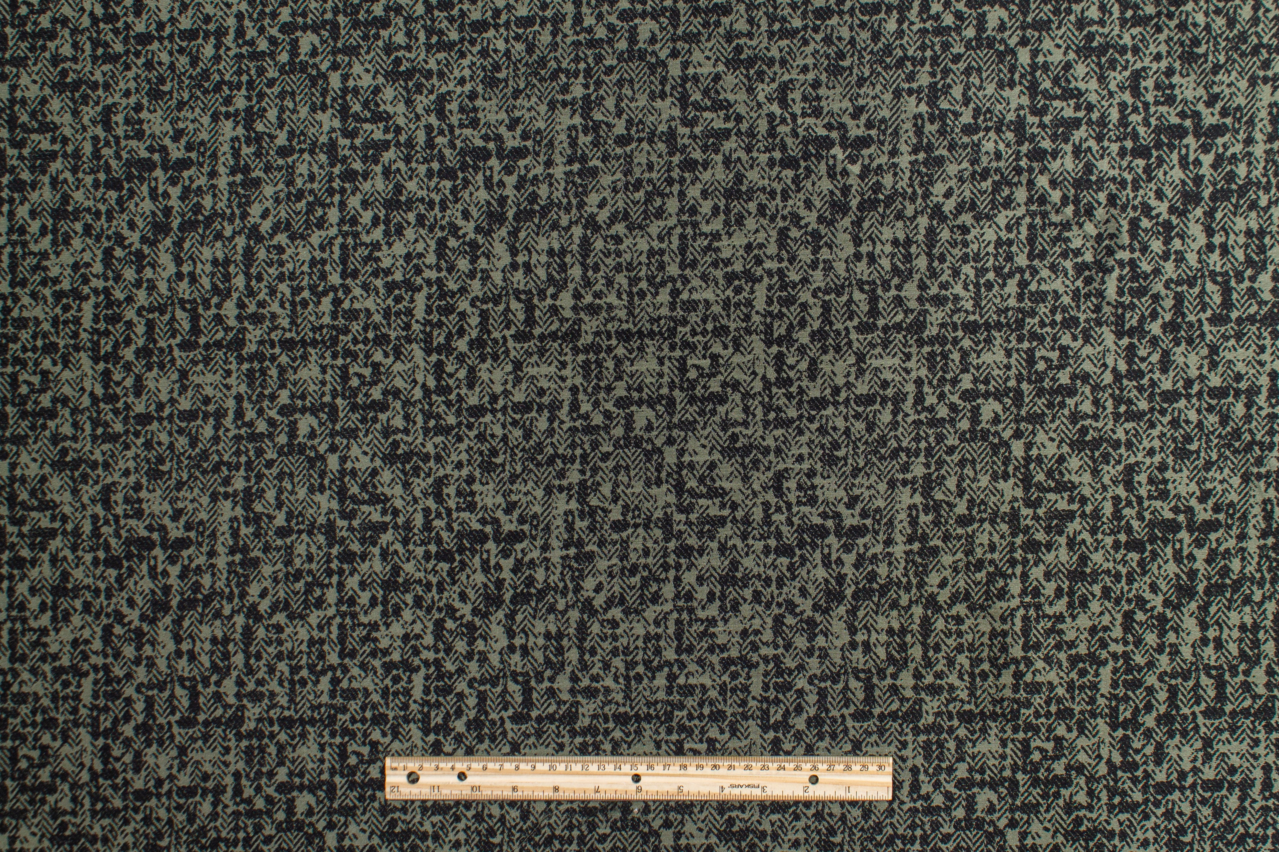 Abstract Jacquard - Khaki Green and Black