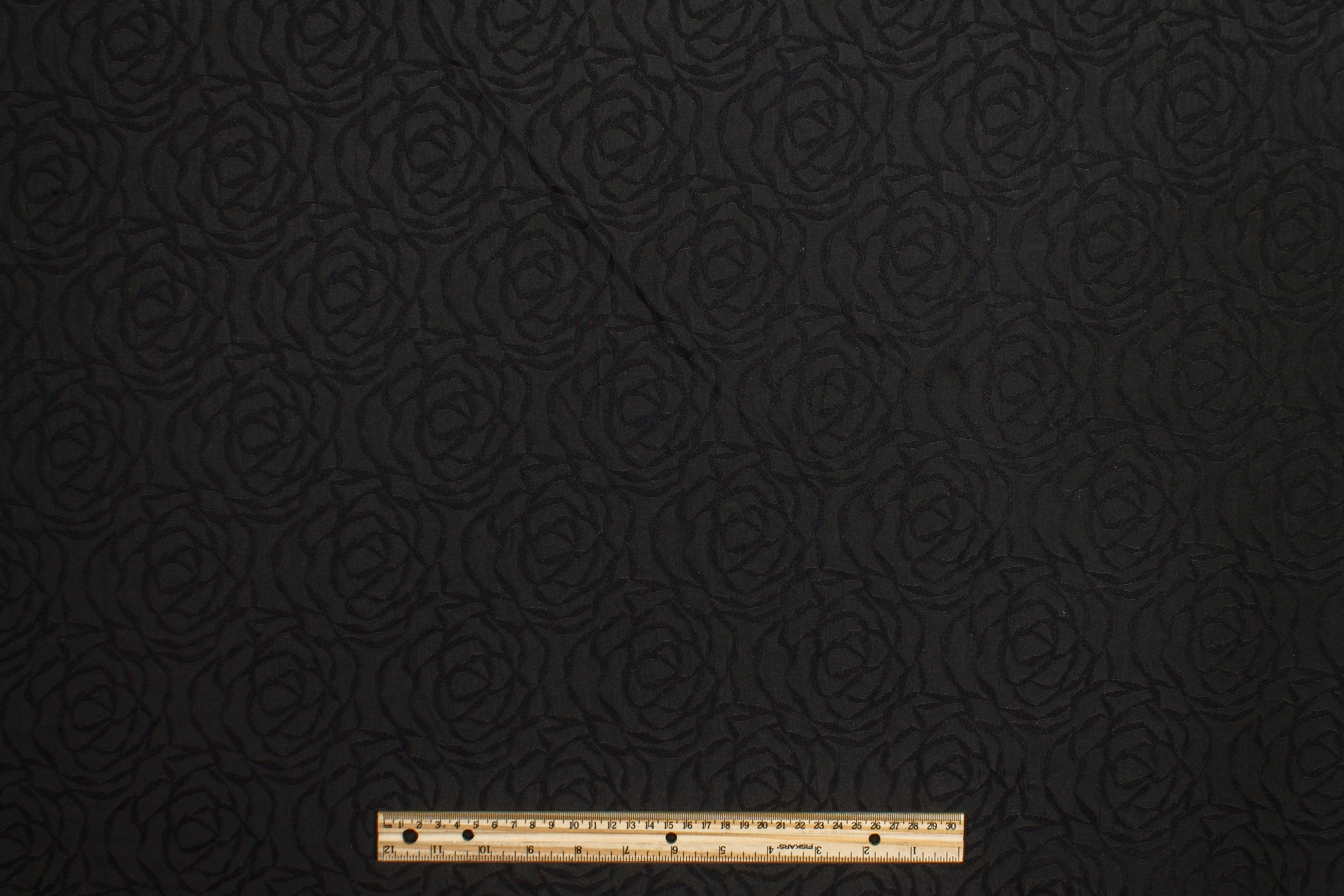 Rose Brocade - Black