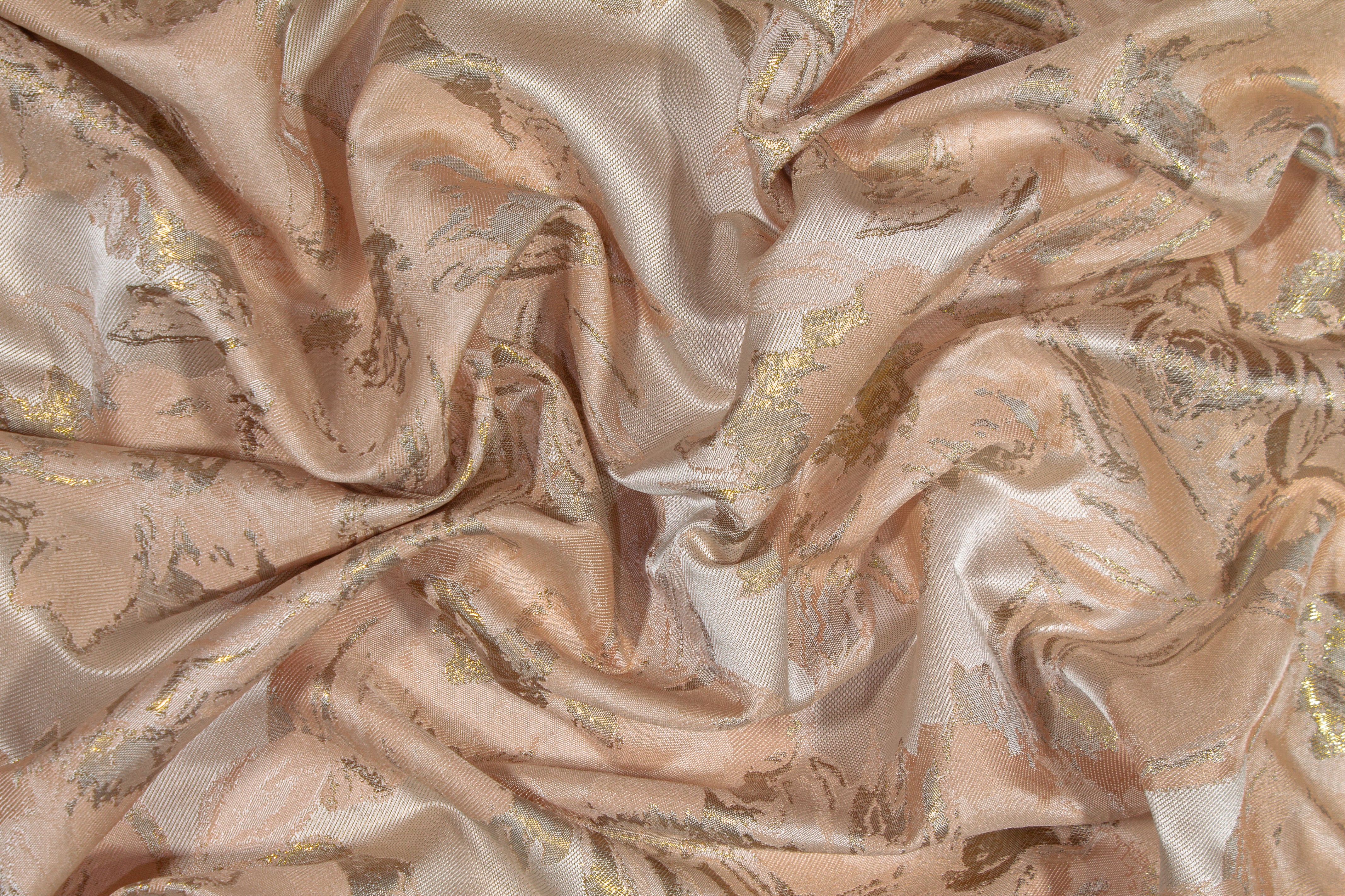 Floral Metallic Brocade - Blush, Gold, Beige