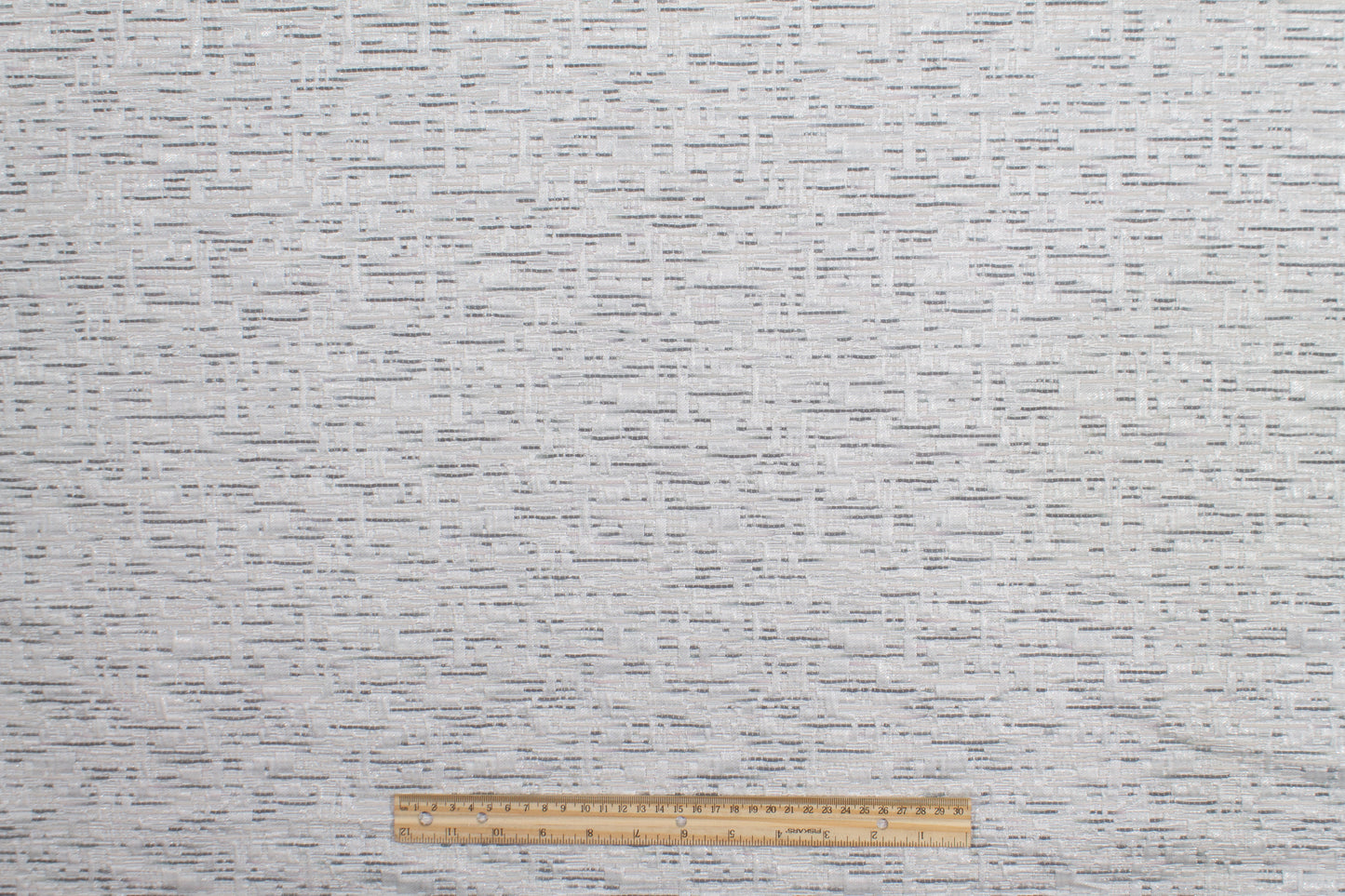Metallic Poly Rayon Tweed - White and Gray