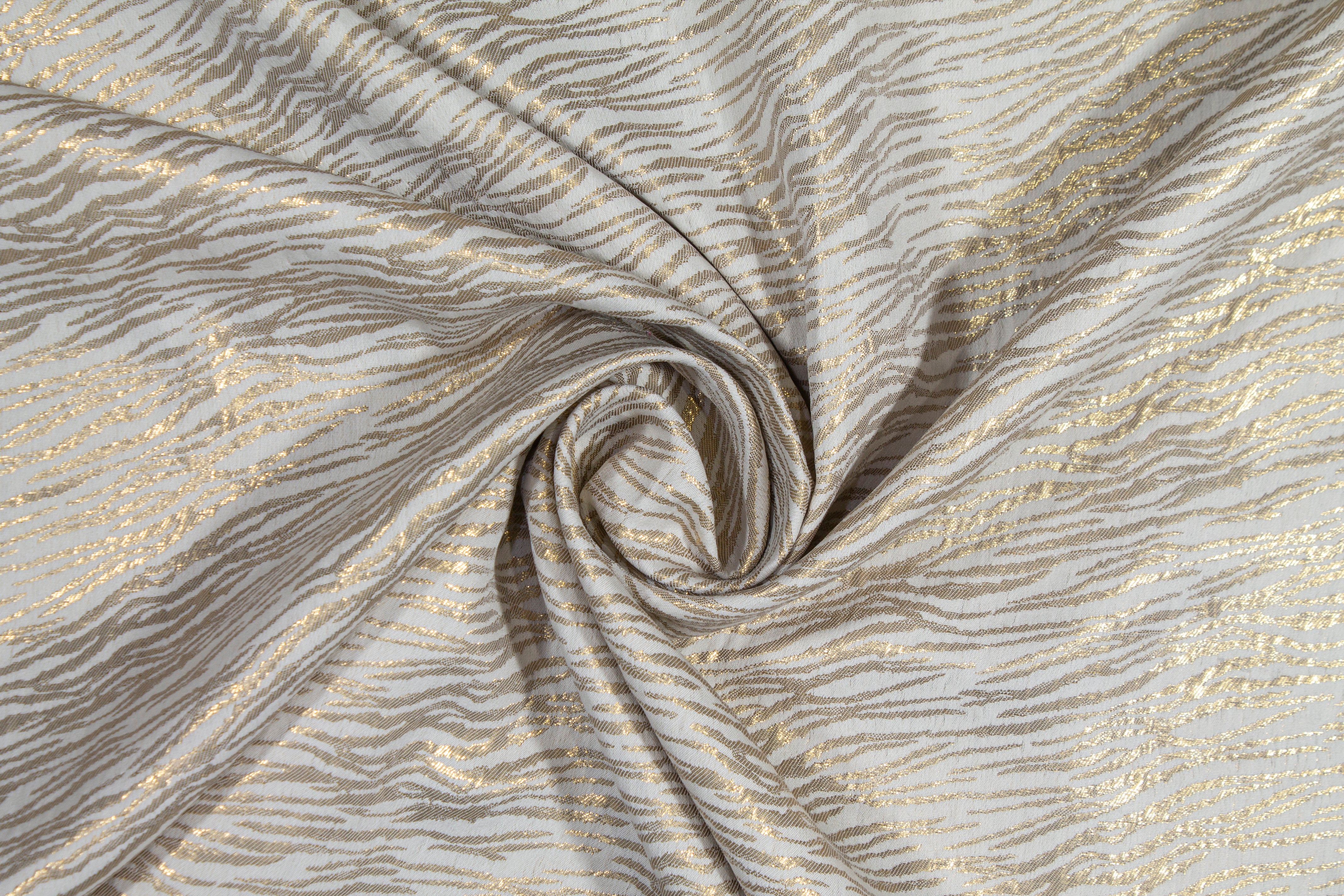 Zebra Design Metallic Jacquard - Gold