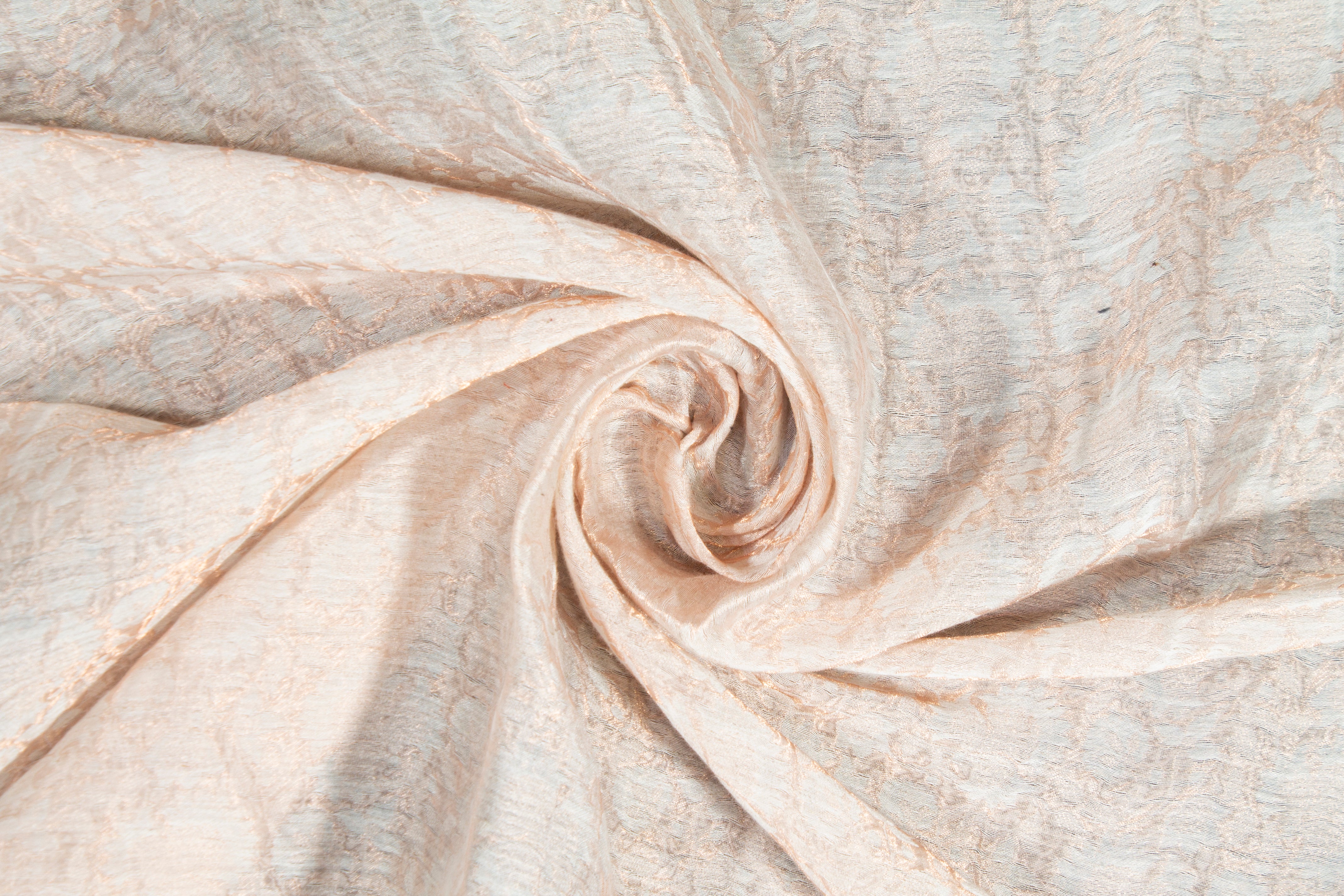 Metallic Sheer Jacquard - Blush