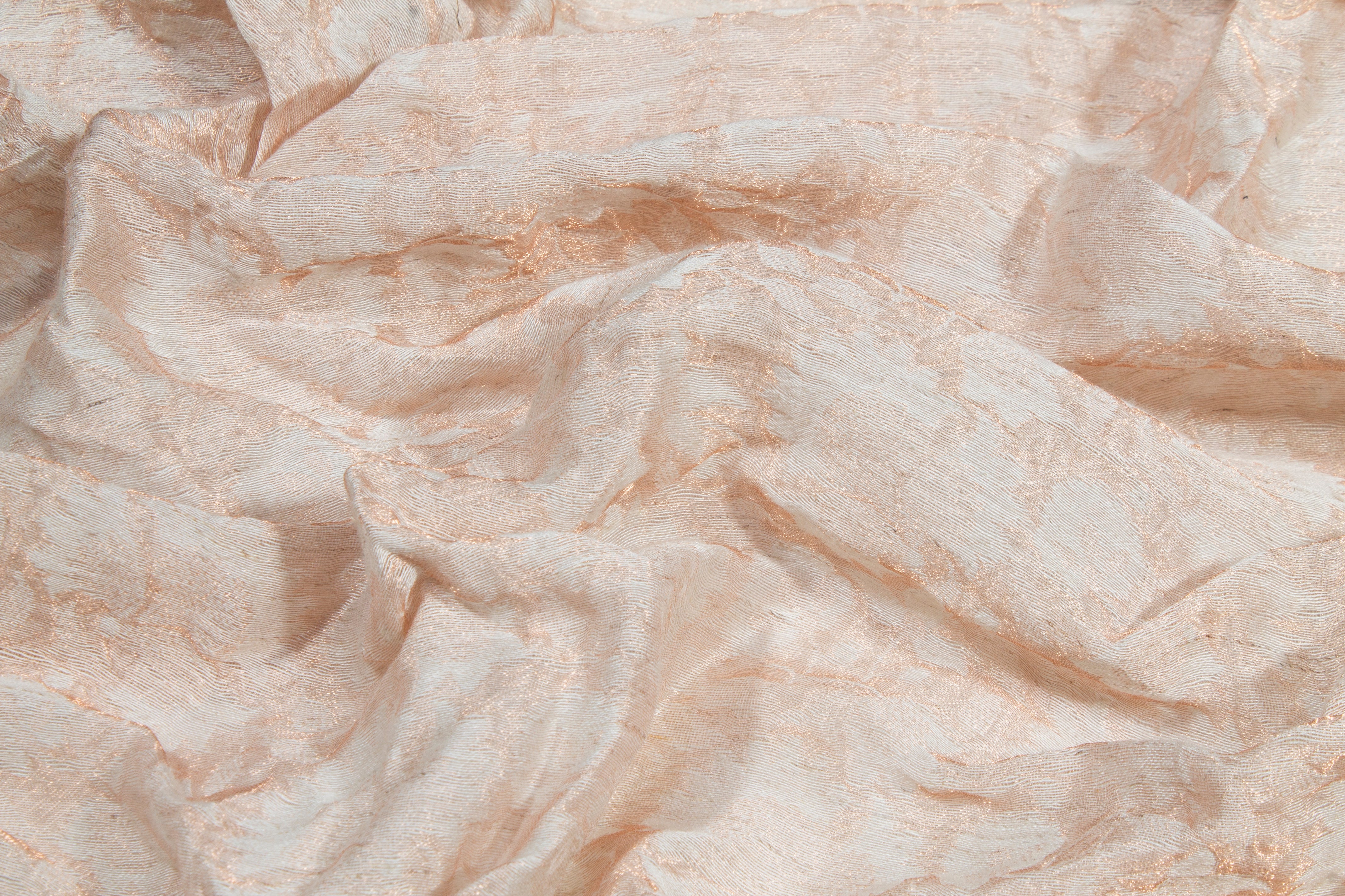 Metallic Sheer Jacquard - Blush