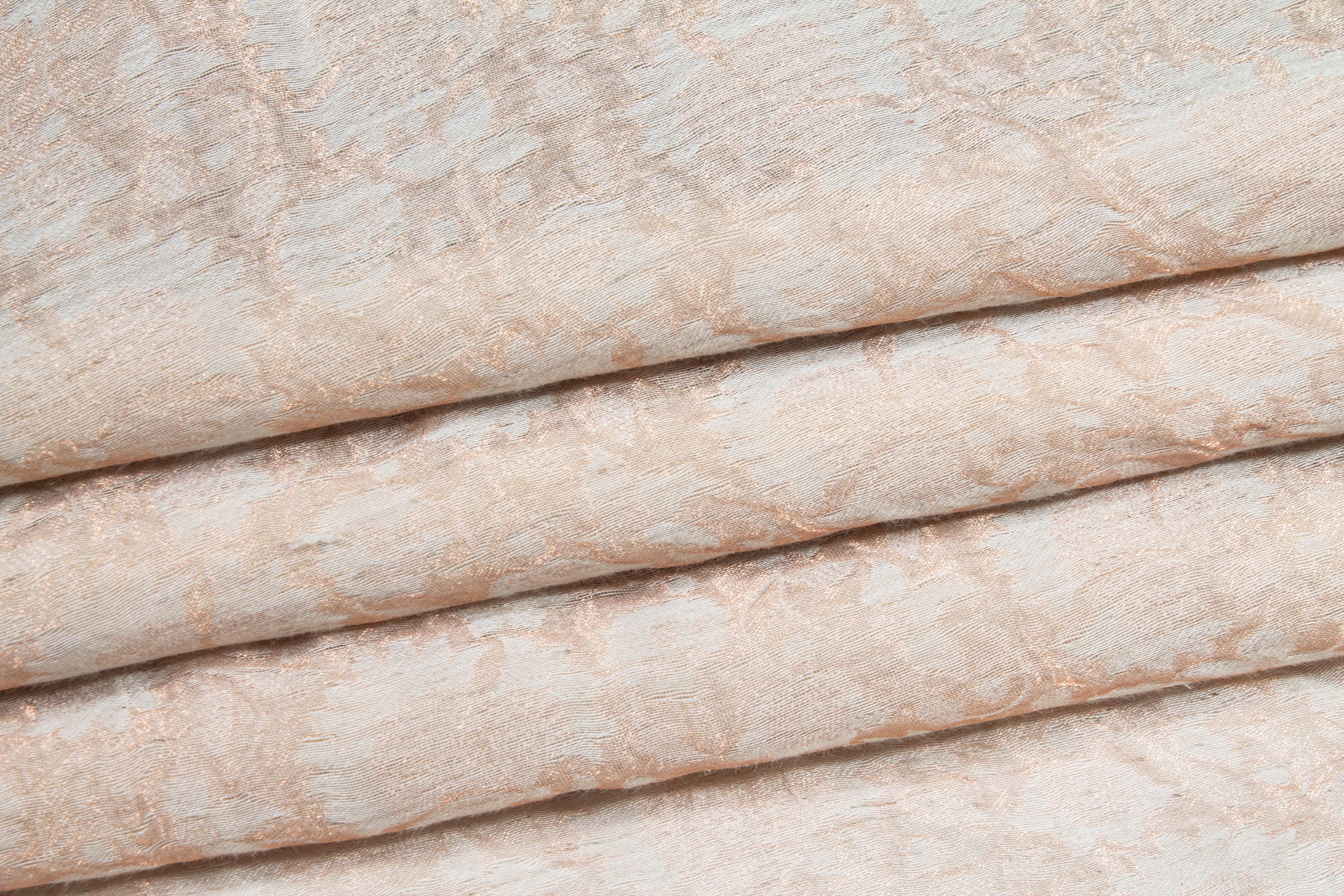 Metallic Sheer Jacquard - Blush