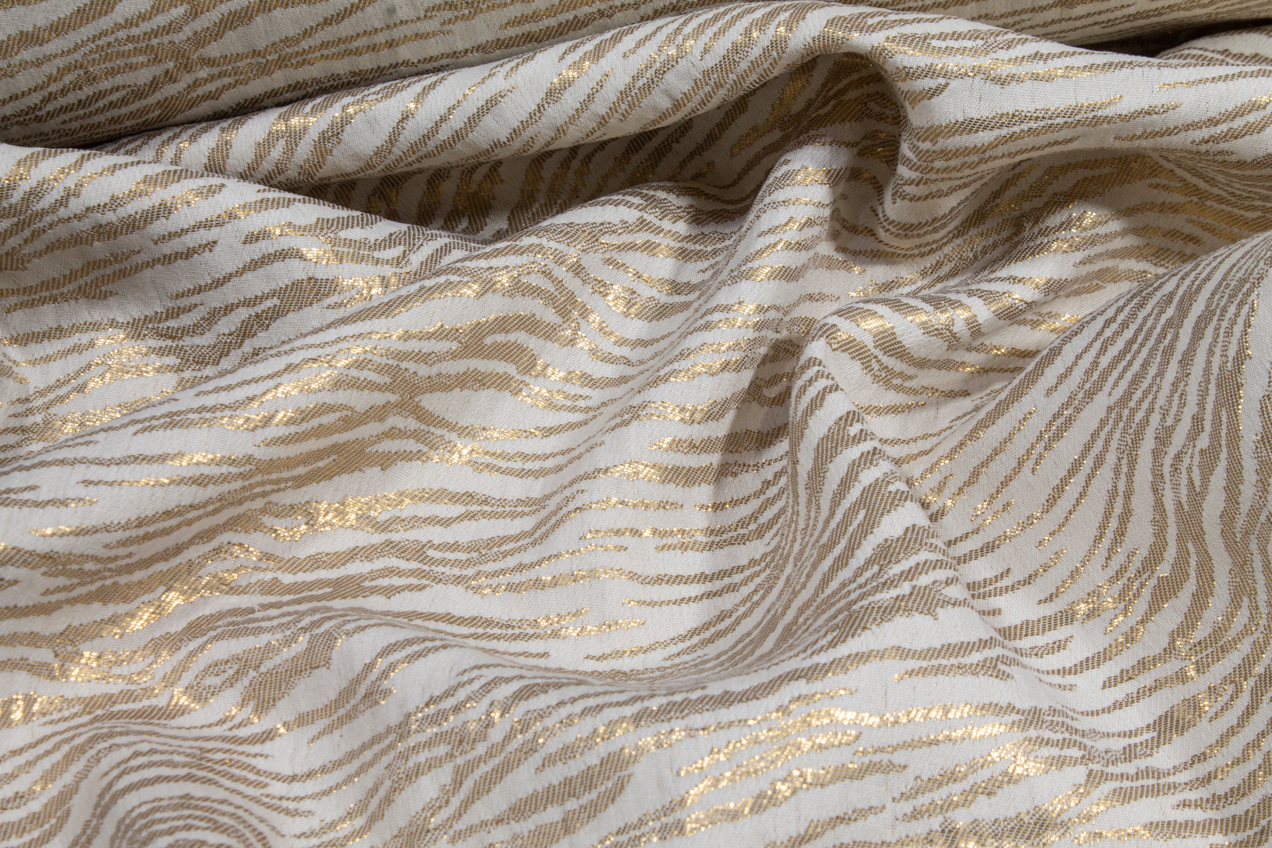 Zebra Design Metallic Jacquard - Gold