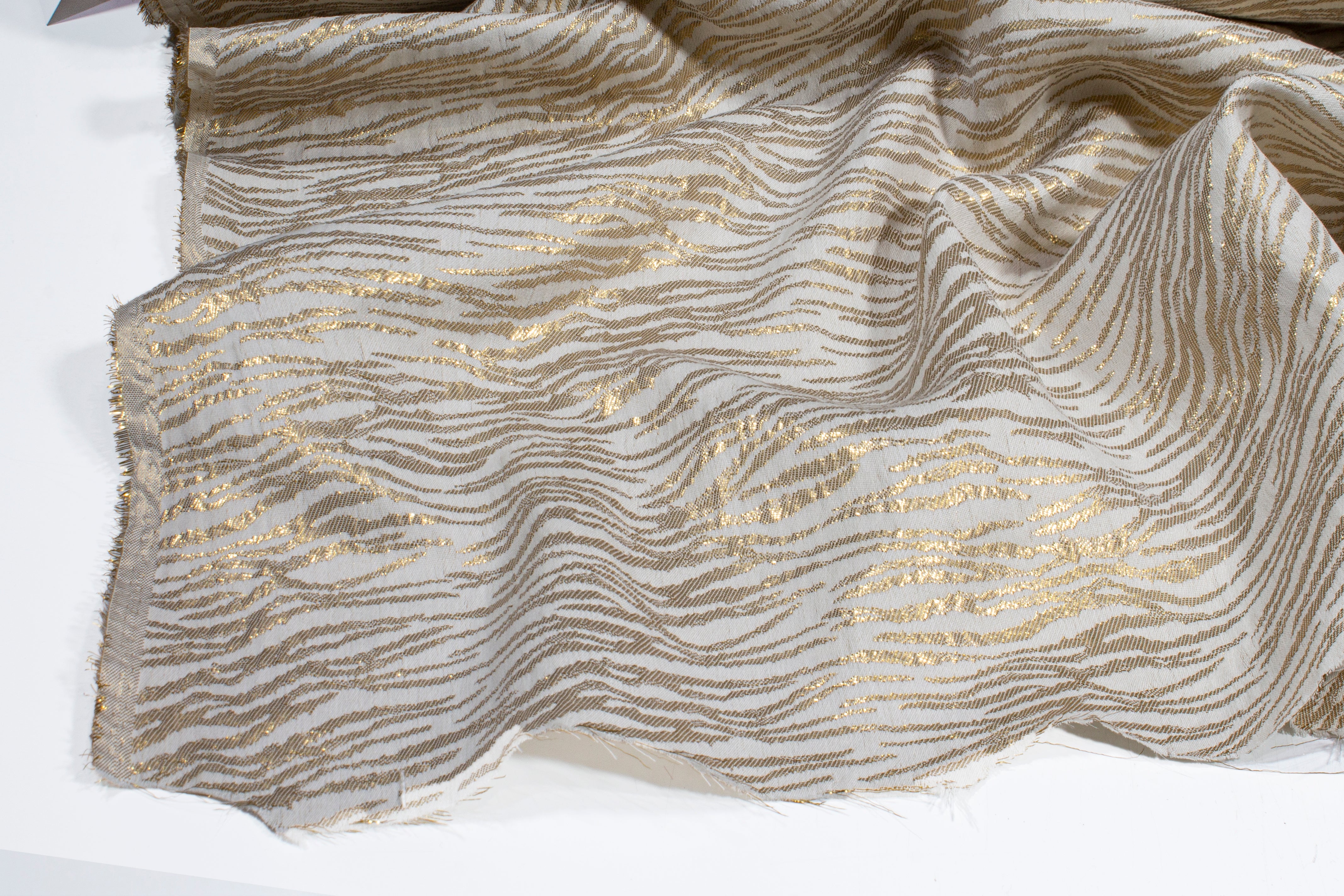 Zebra Design Metallic Jacquard - Gold