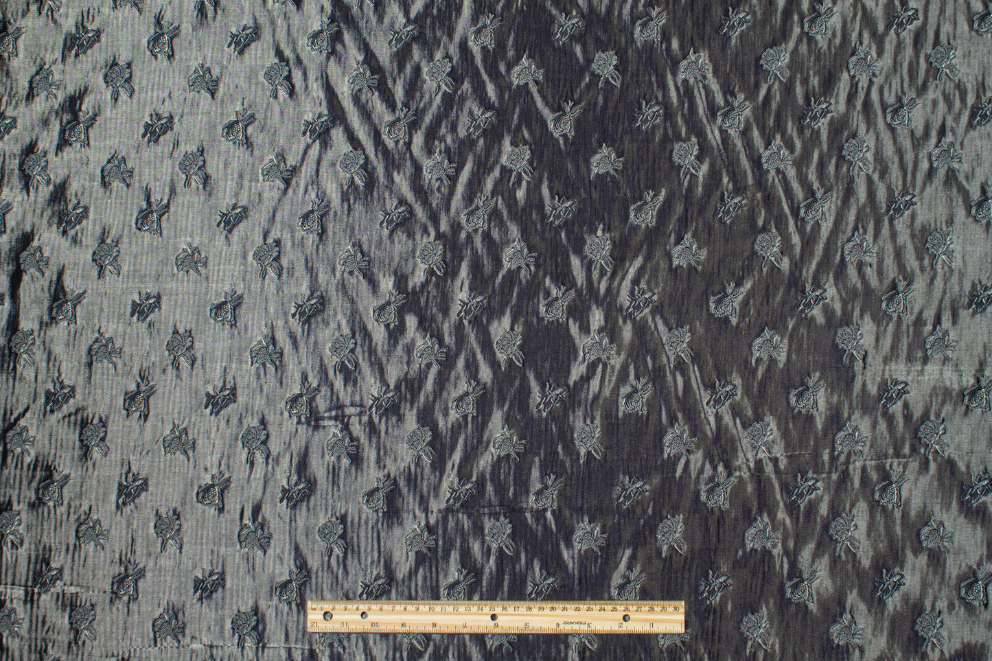 Bumblebee Design Metallic Brocade - Gray