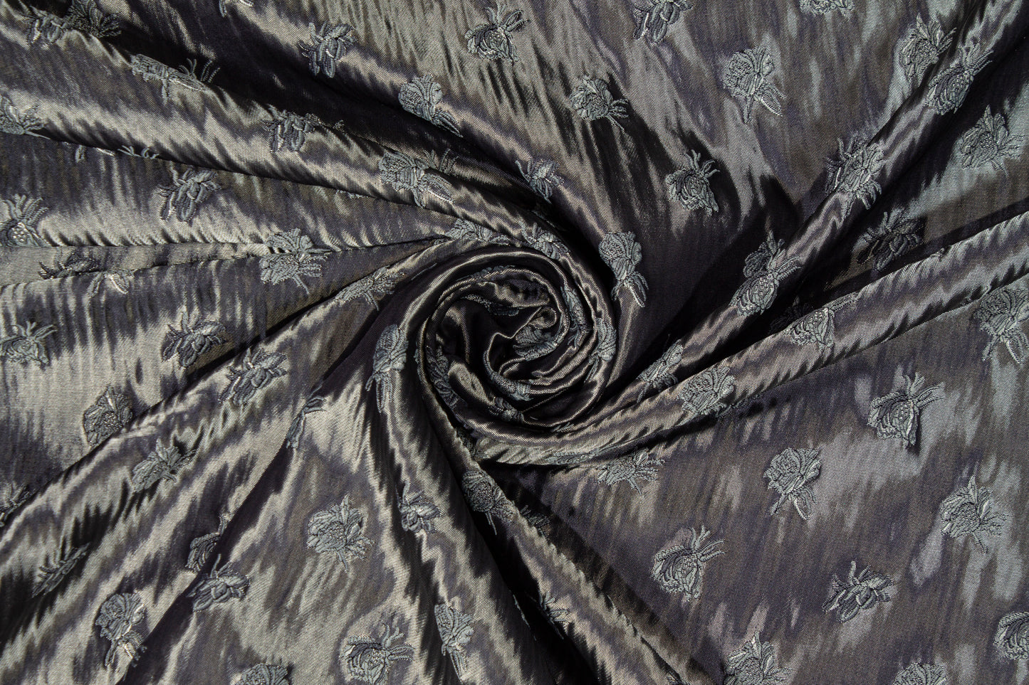 Bumblebee Design Metallic Brocade - Gray