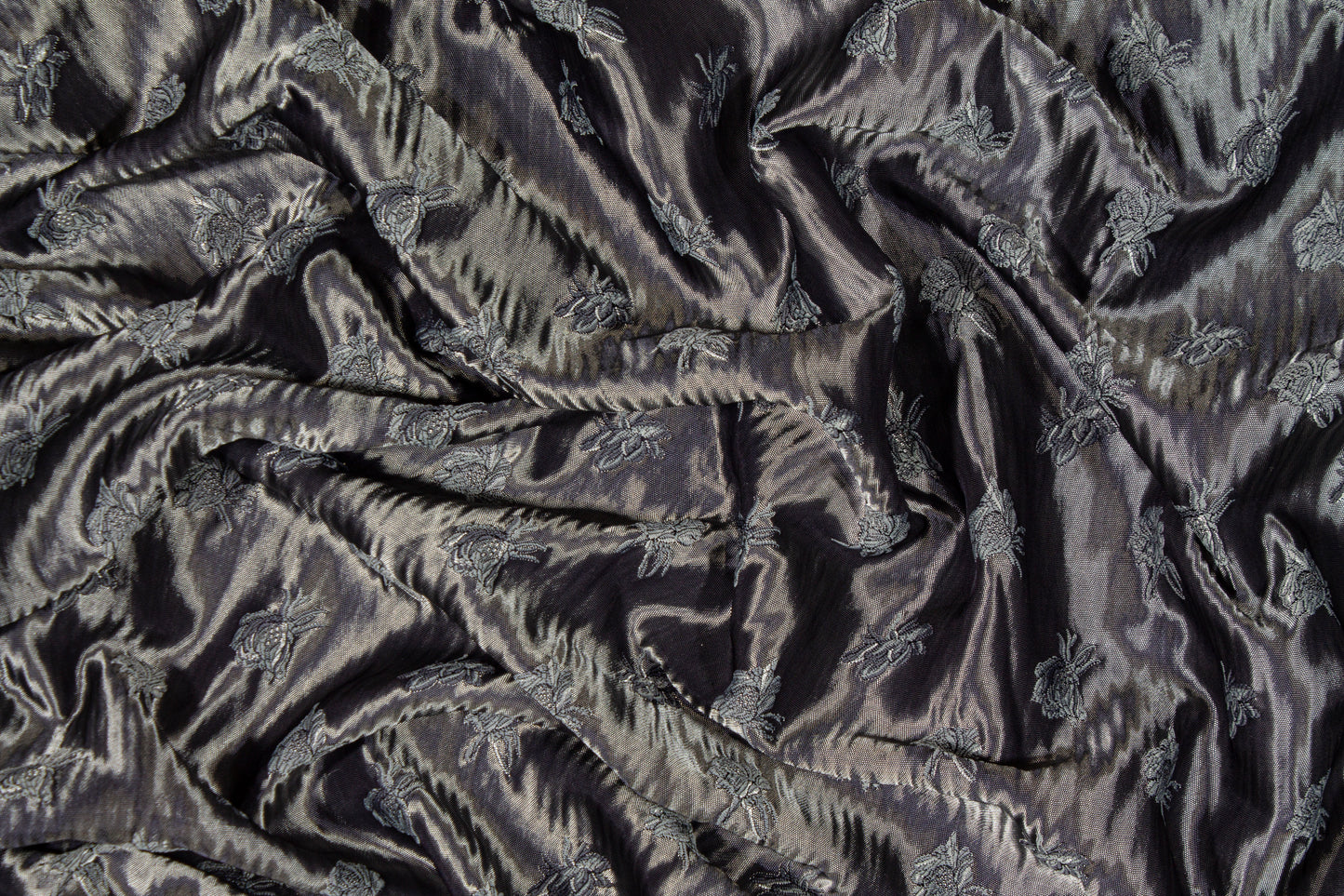 Bumblebee Design Metallic Brocade - Gray