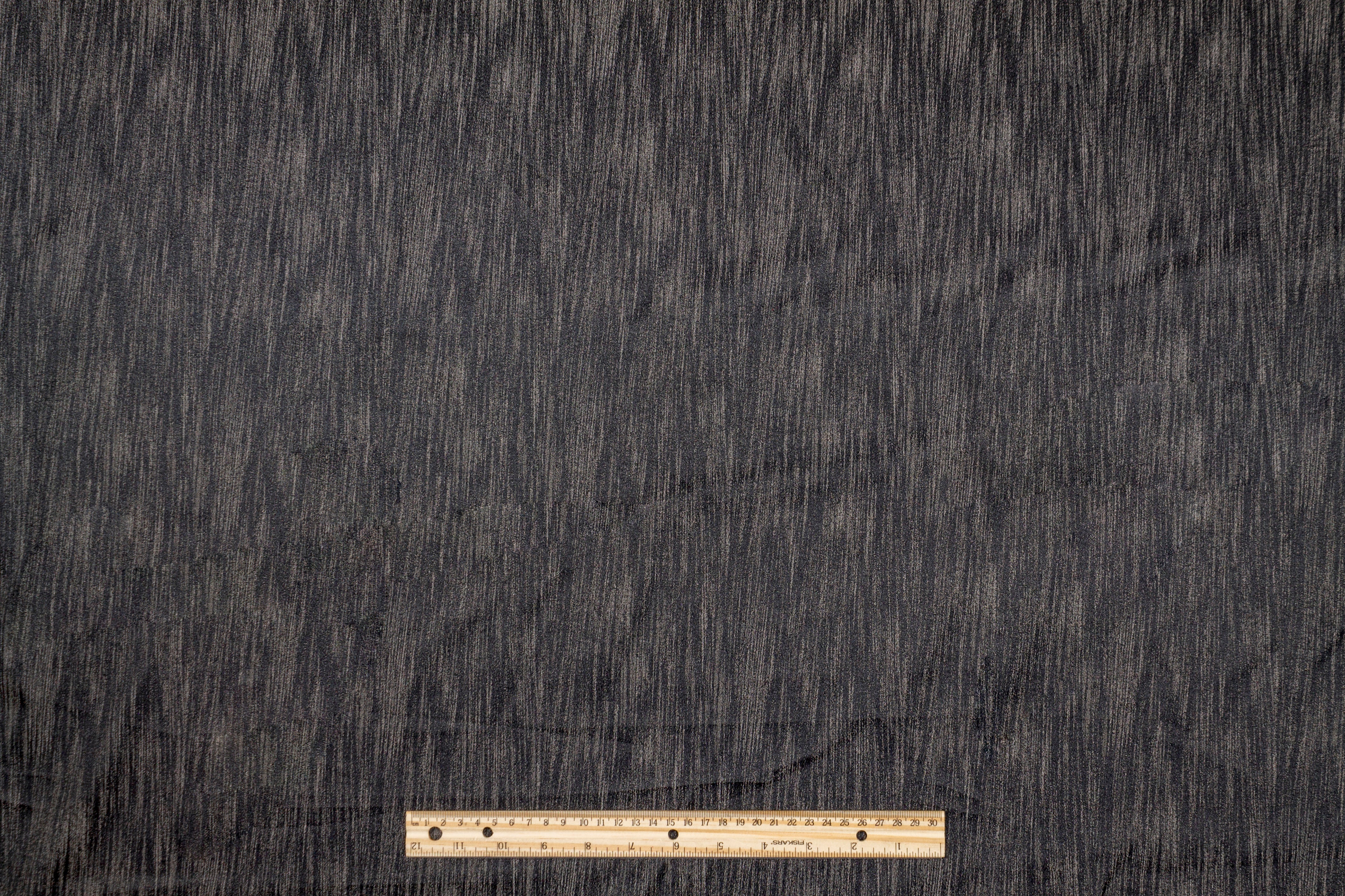 Streak Design Stretch Brocade - Charcoal Gray