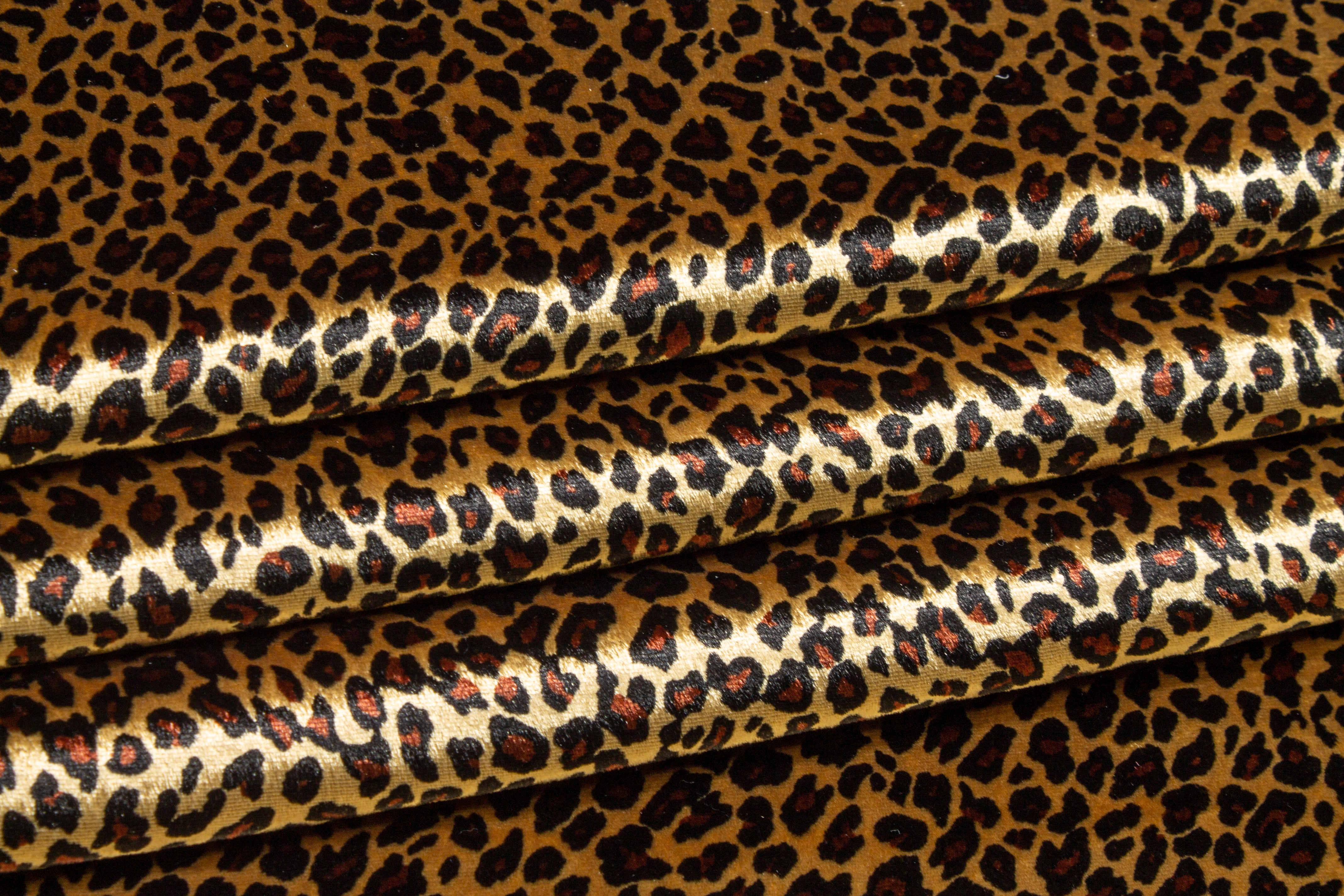 Leopard Print Silk Viscose Velvet