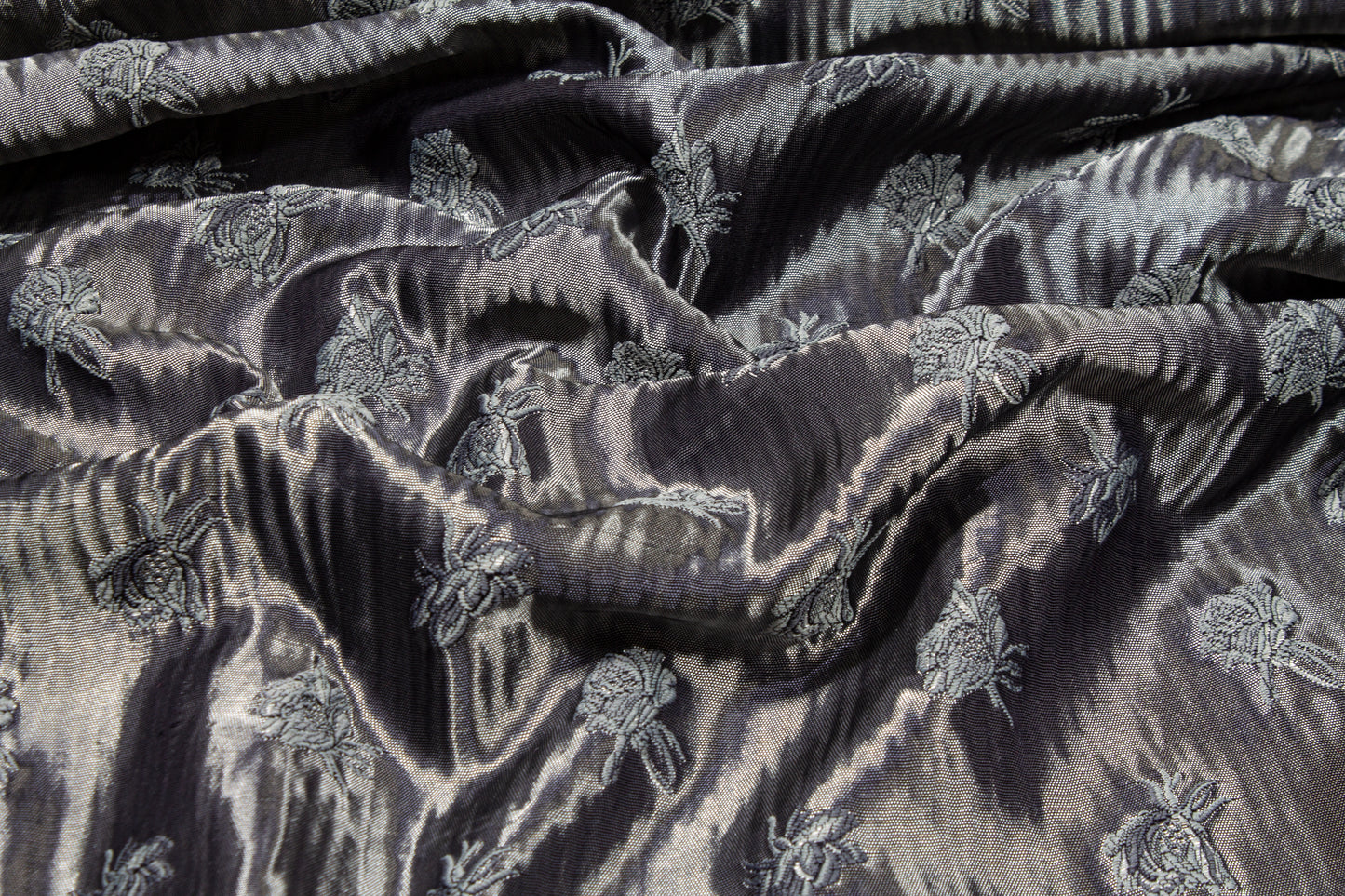 Bumblebee Design Metallic Brocade - Gray
