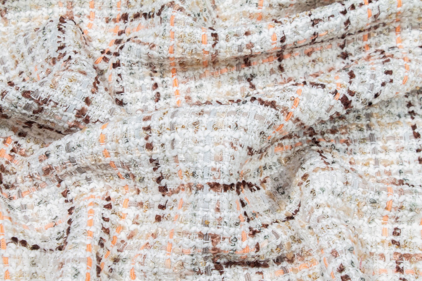 Cotton Tweed Boucle - White / Multicolor