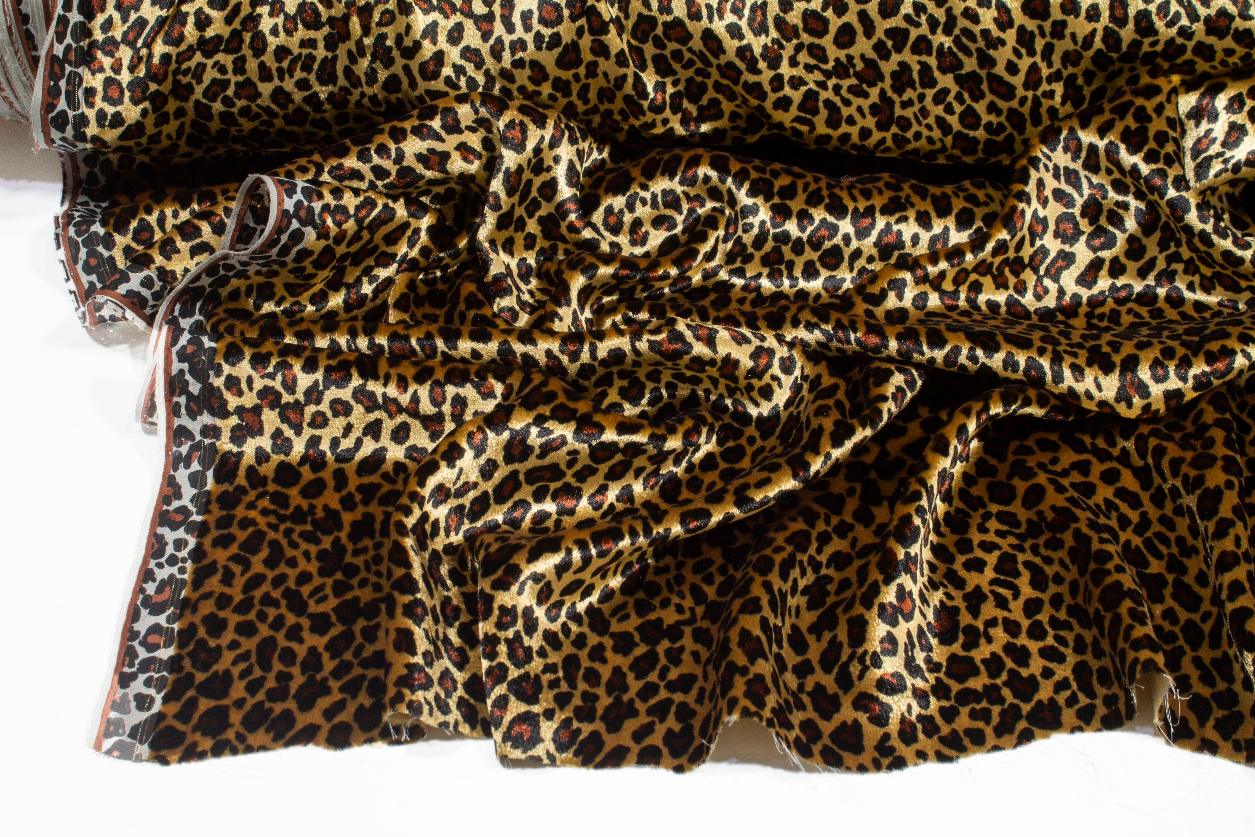 Leopard Print Silk Viscose Velvet