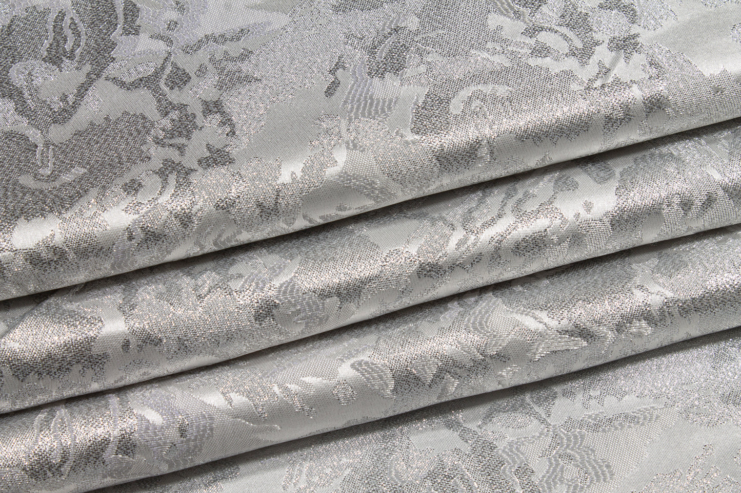 Abstract Metallic Brocade - Silver