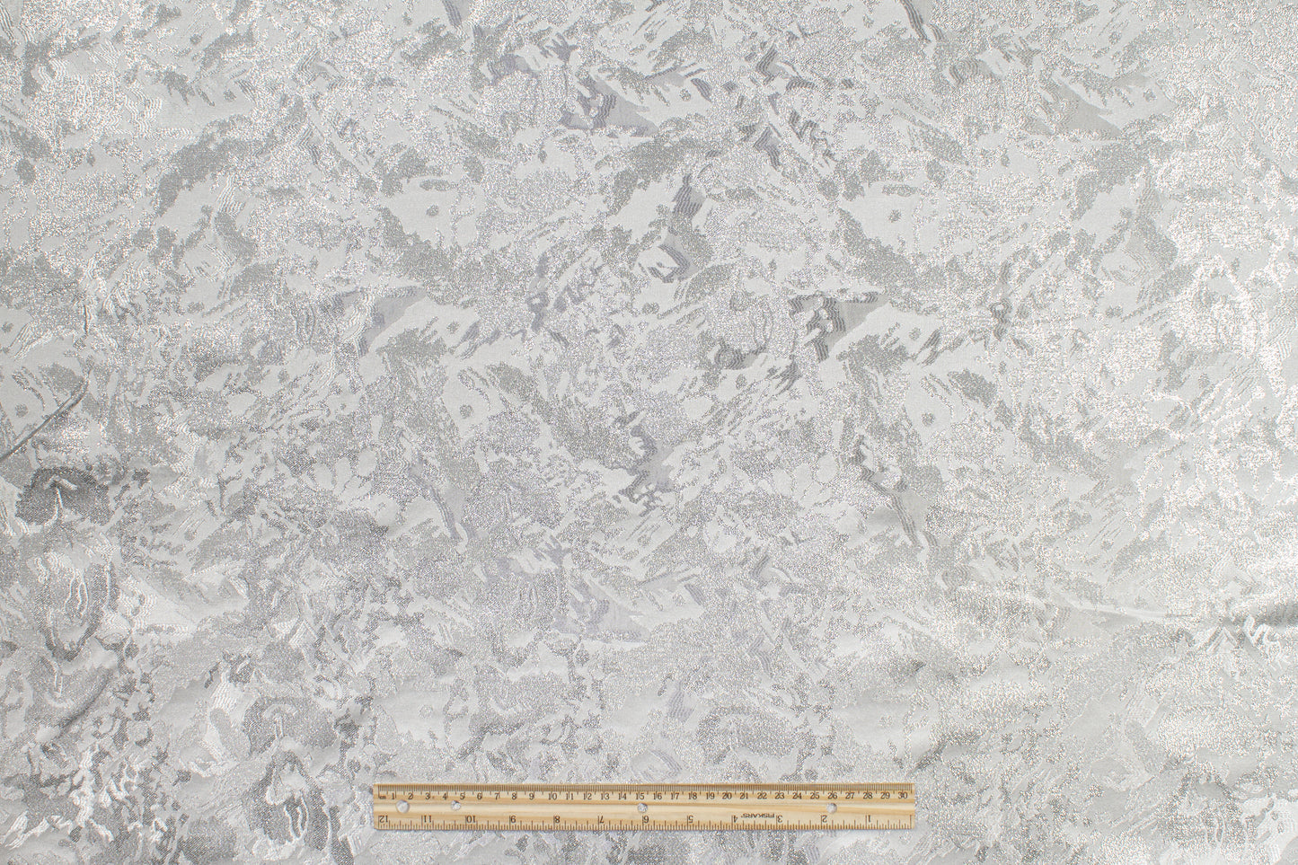 Abstract Metallic Brocade - Silver