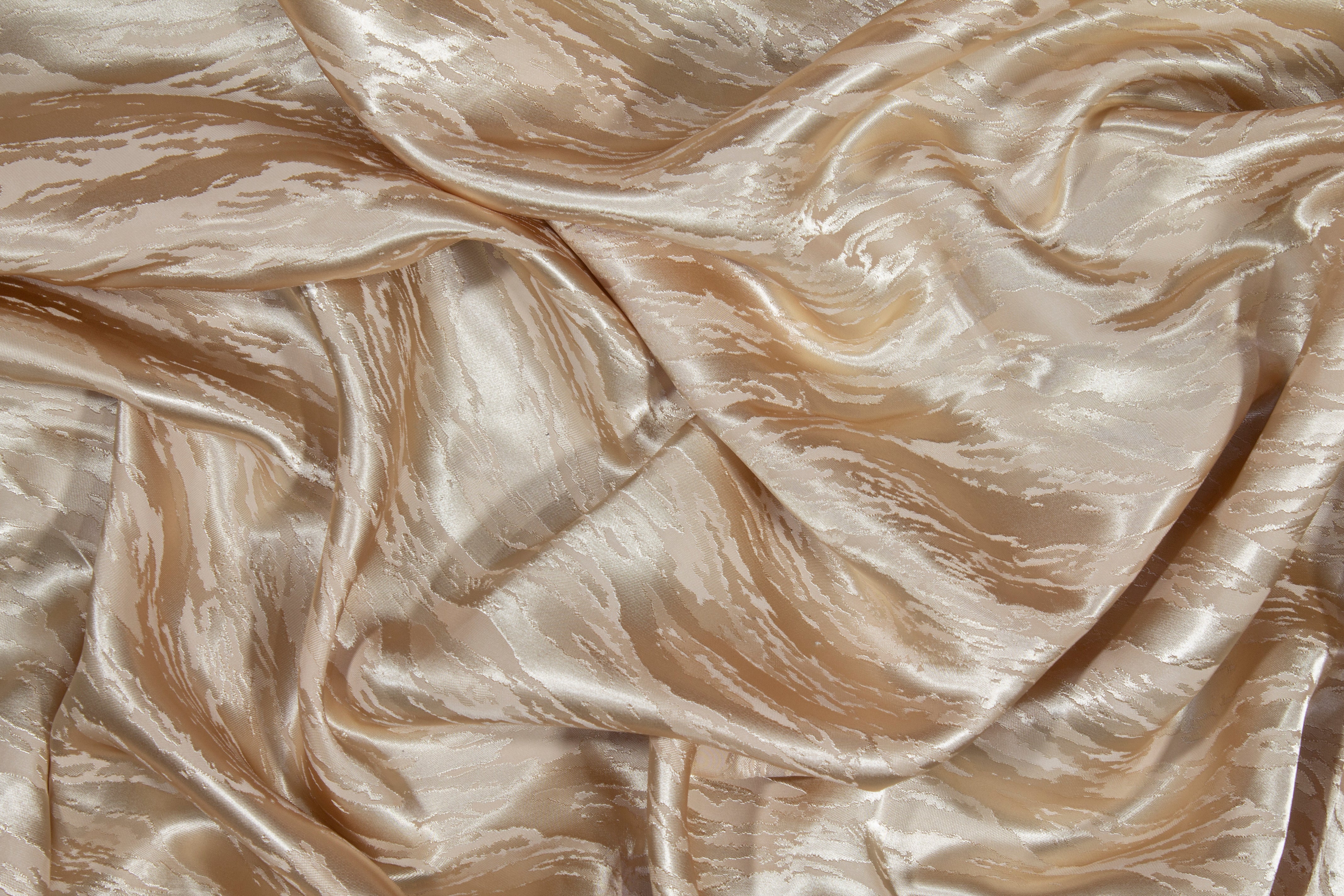 Zebra Design Viscose Jacquard - Beige