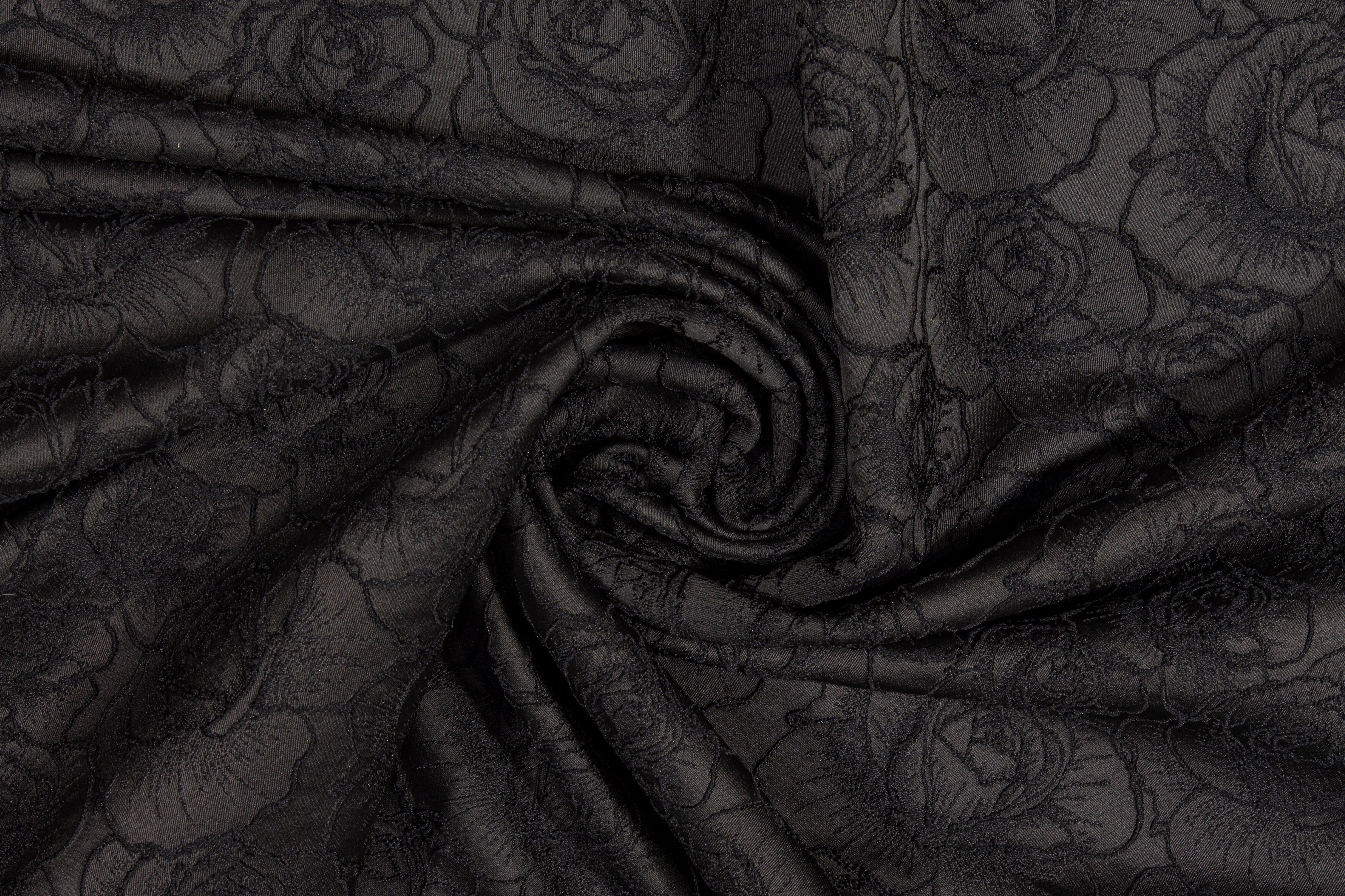 Rose Brocade - Black