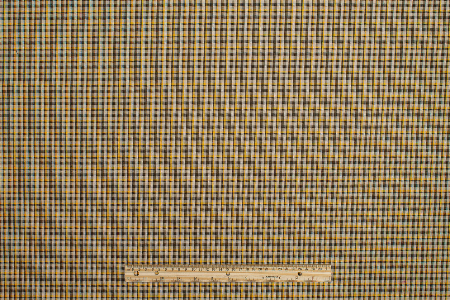Checked Cotton Twill - Khaki Tan