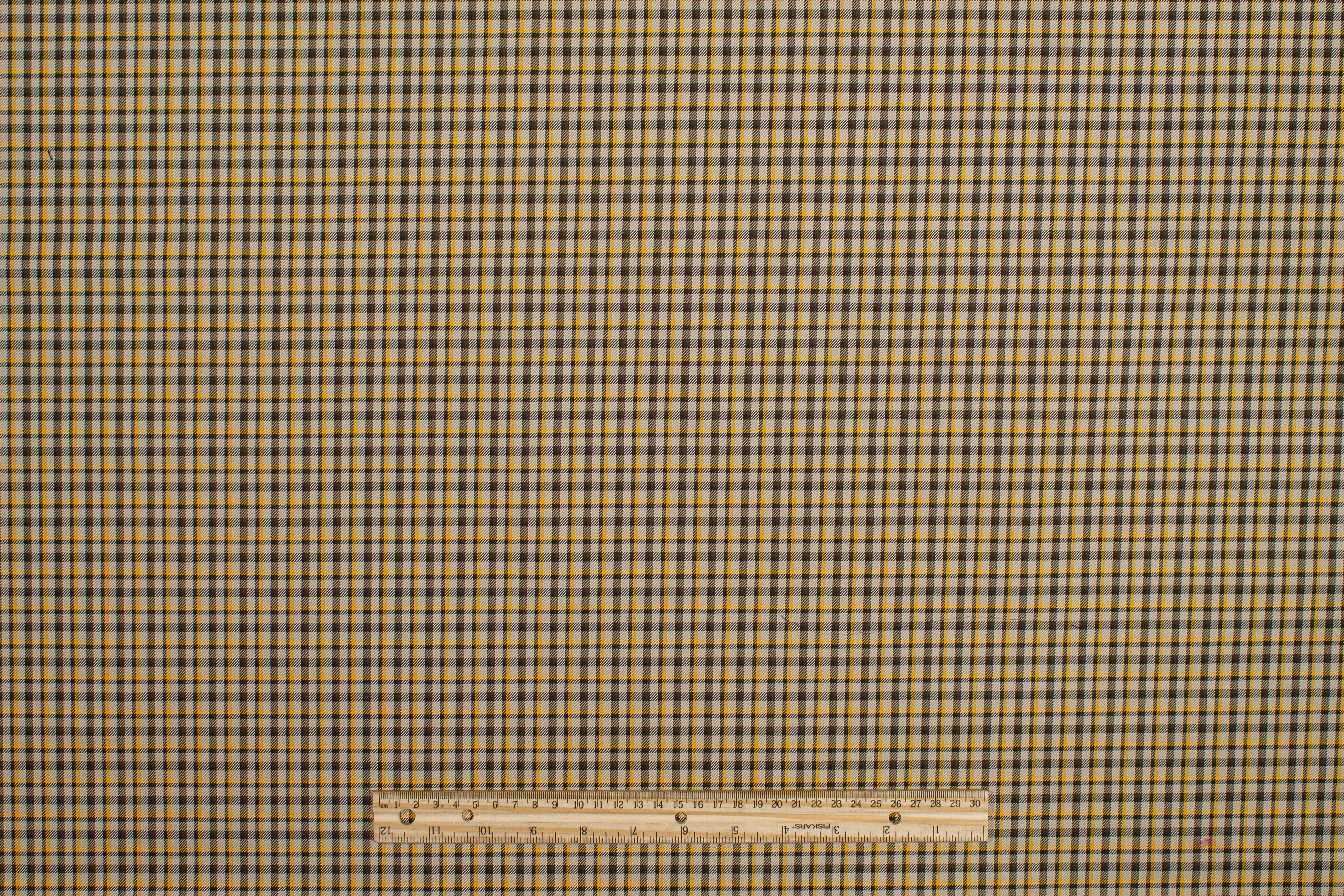 Checked Cotton Twill - Khaki Tan