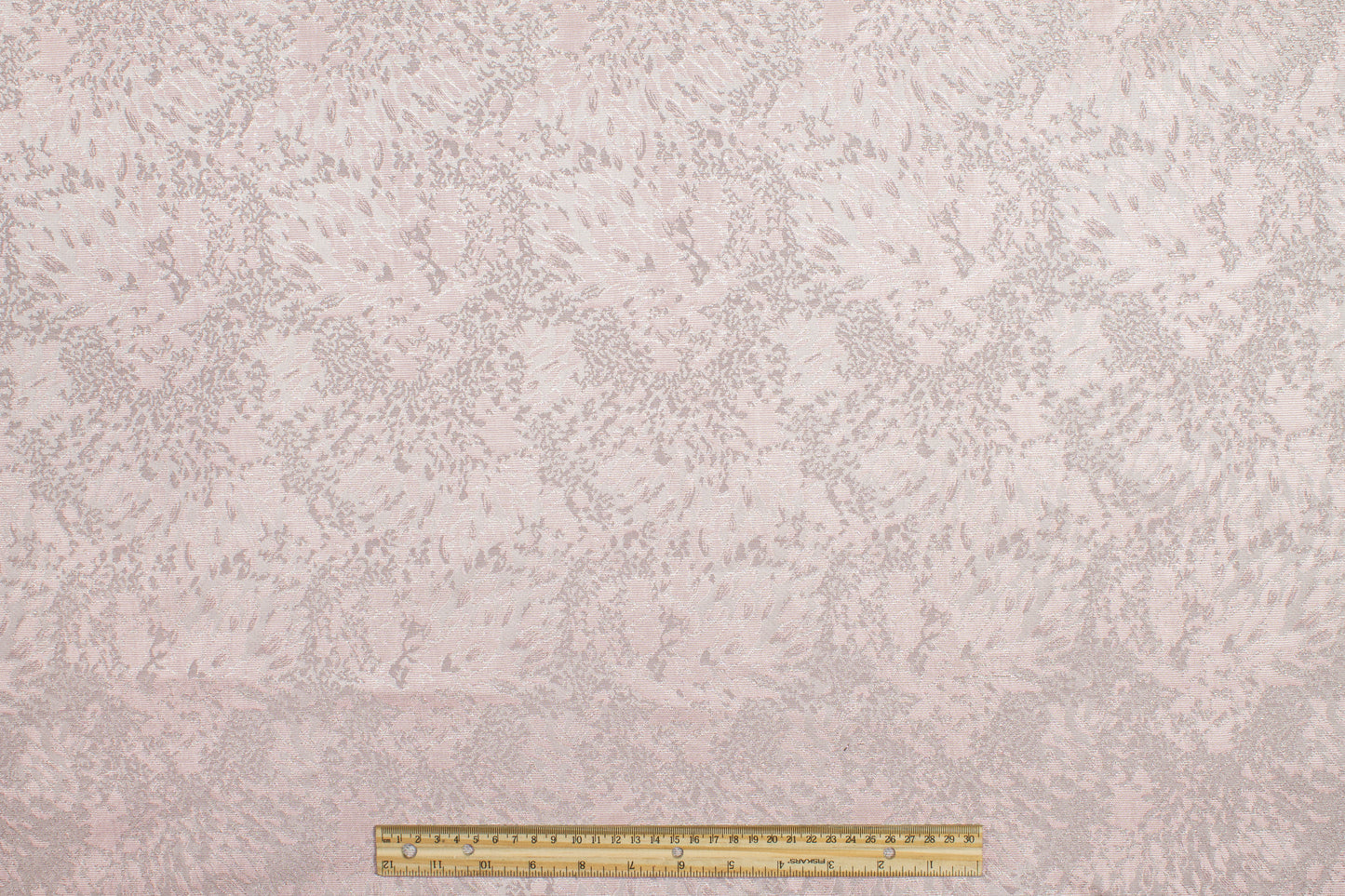 Abstract Metallic Brocade - Pink and Silver