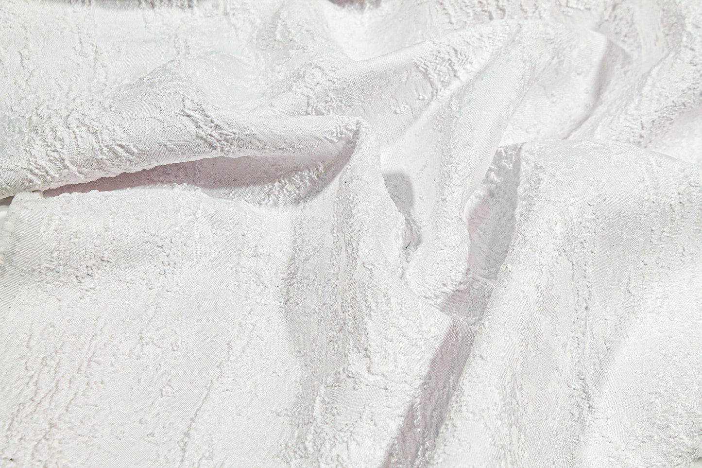 Textured Brocade - White