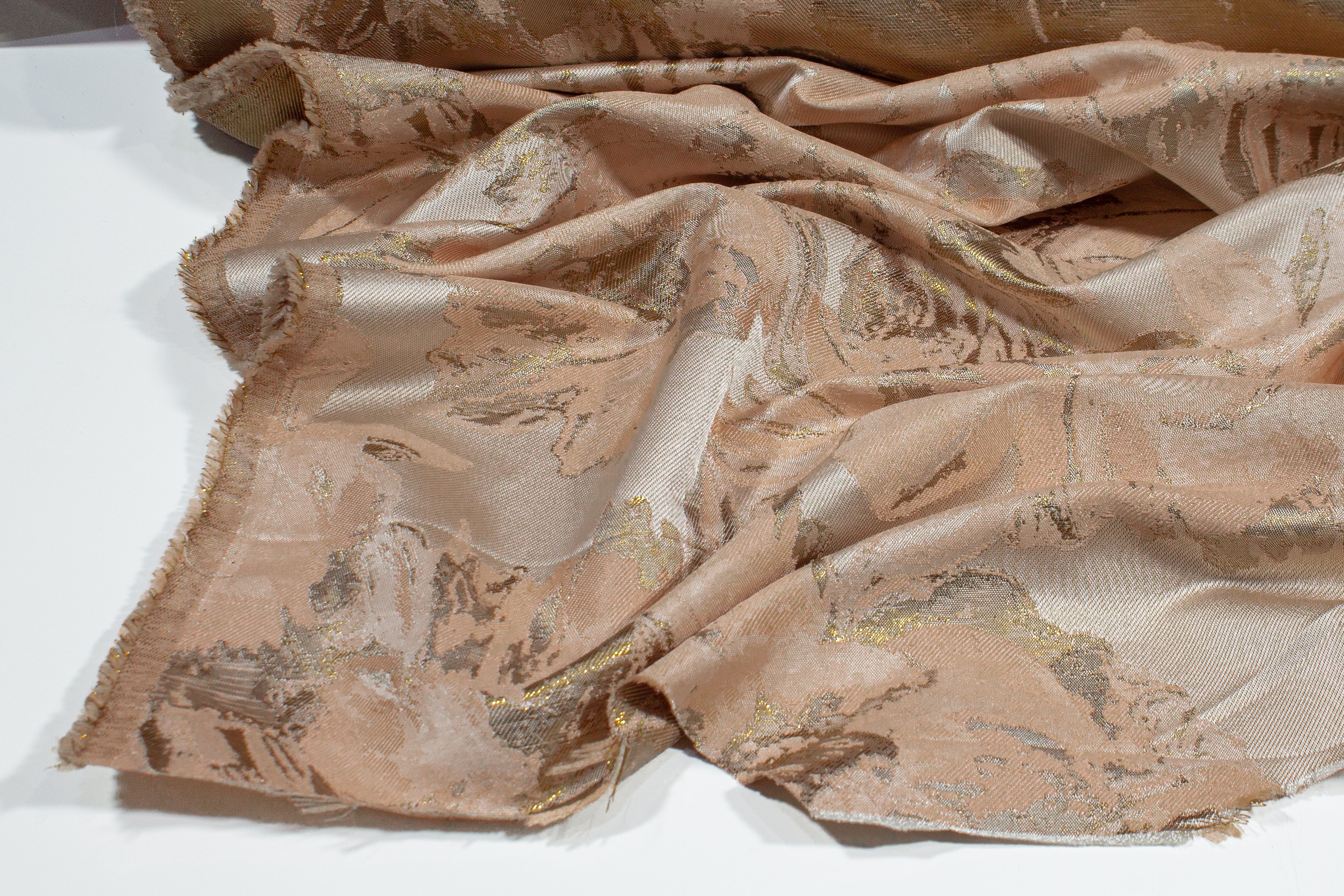 Floral Metallic Brocade - Blush, Gold, Beige