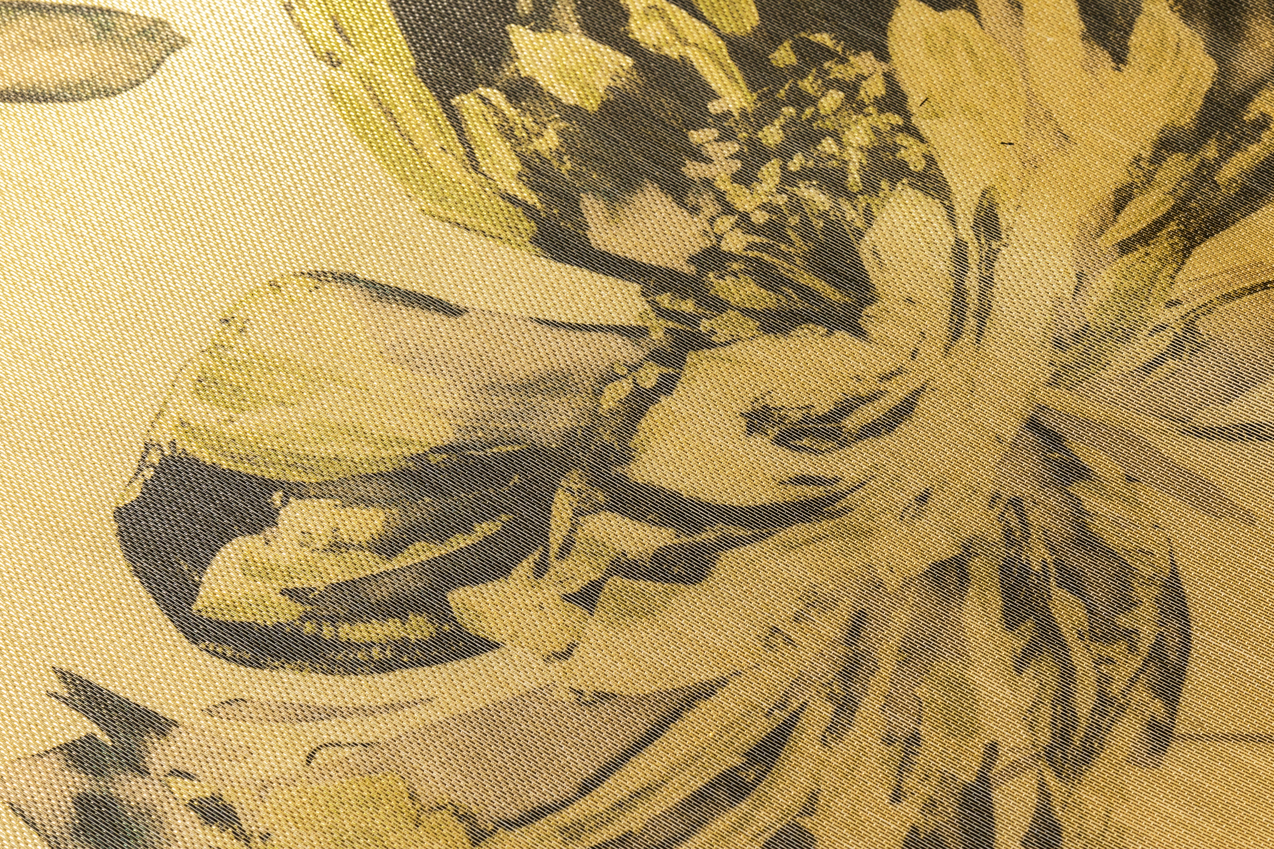 Ruffo Coli - Floral Italian Silk Blend Liquid Lamé - Gold