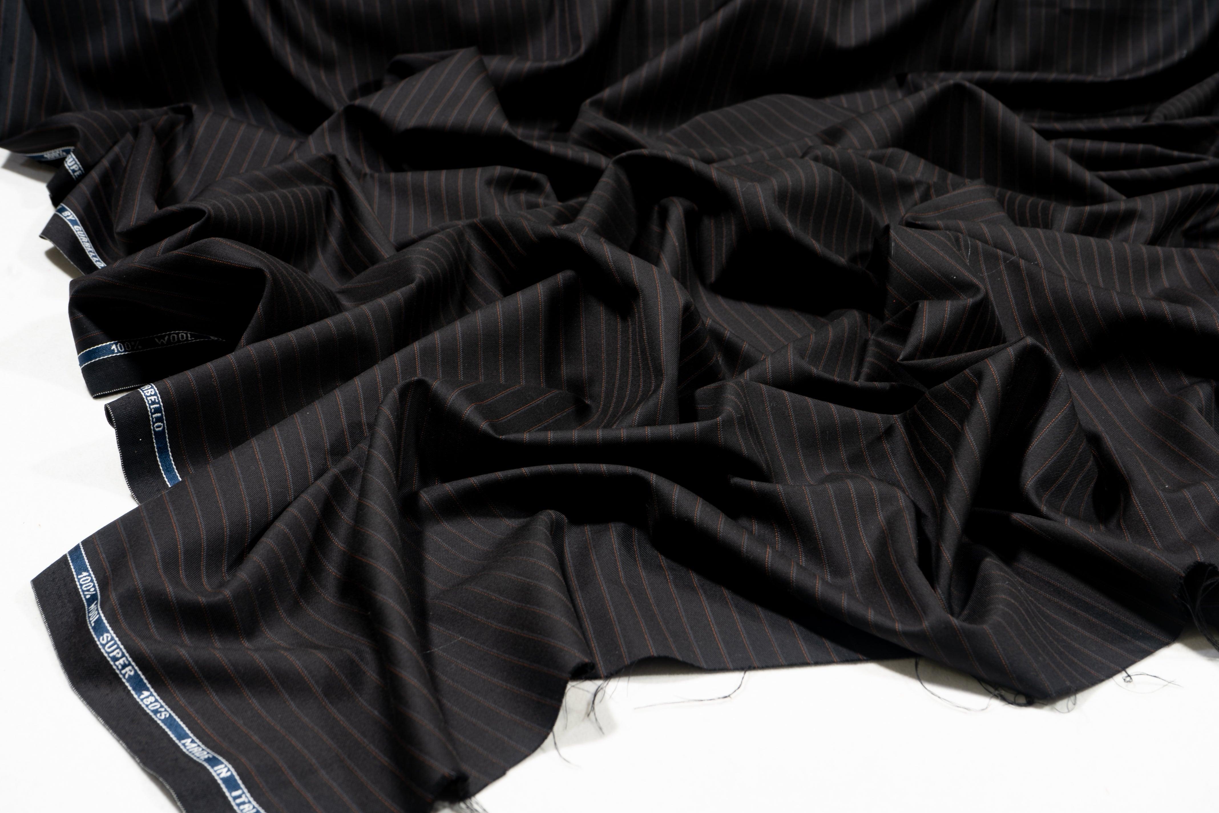 Pin Striped Super 180's Wool Made in Italy - Prime Fabrics