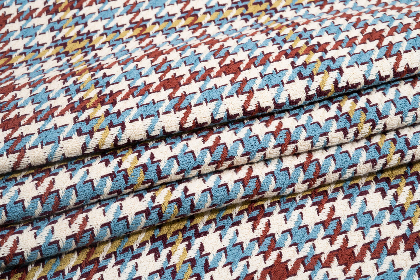 Multicolor Houndstooth Wool Blend - Prime Fabrics