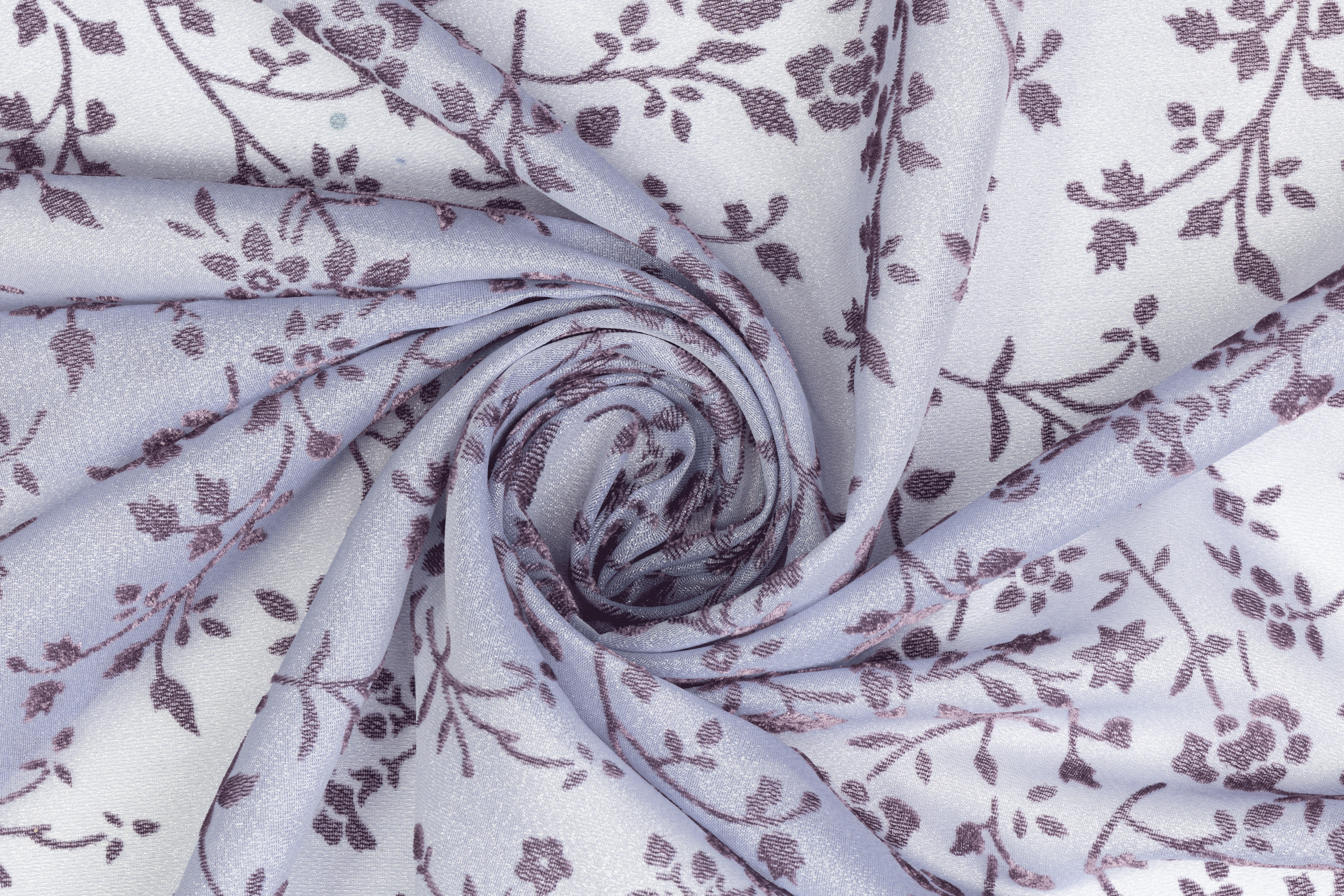 Floral Velvet Organza Burnout - Periwinkle - Prime Fabrics