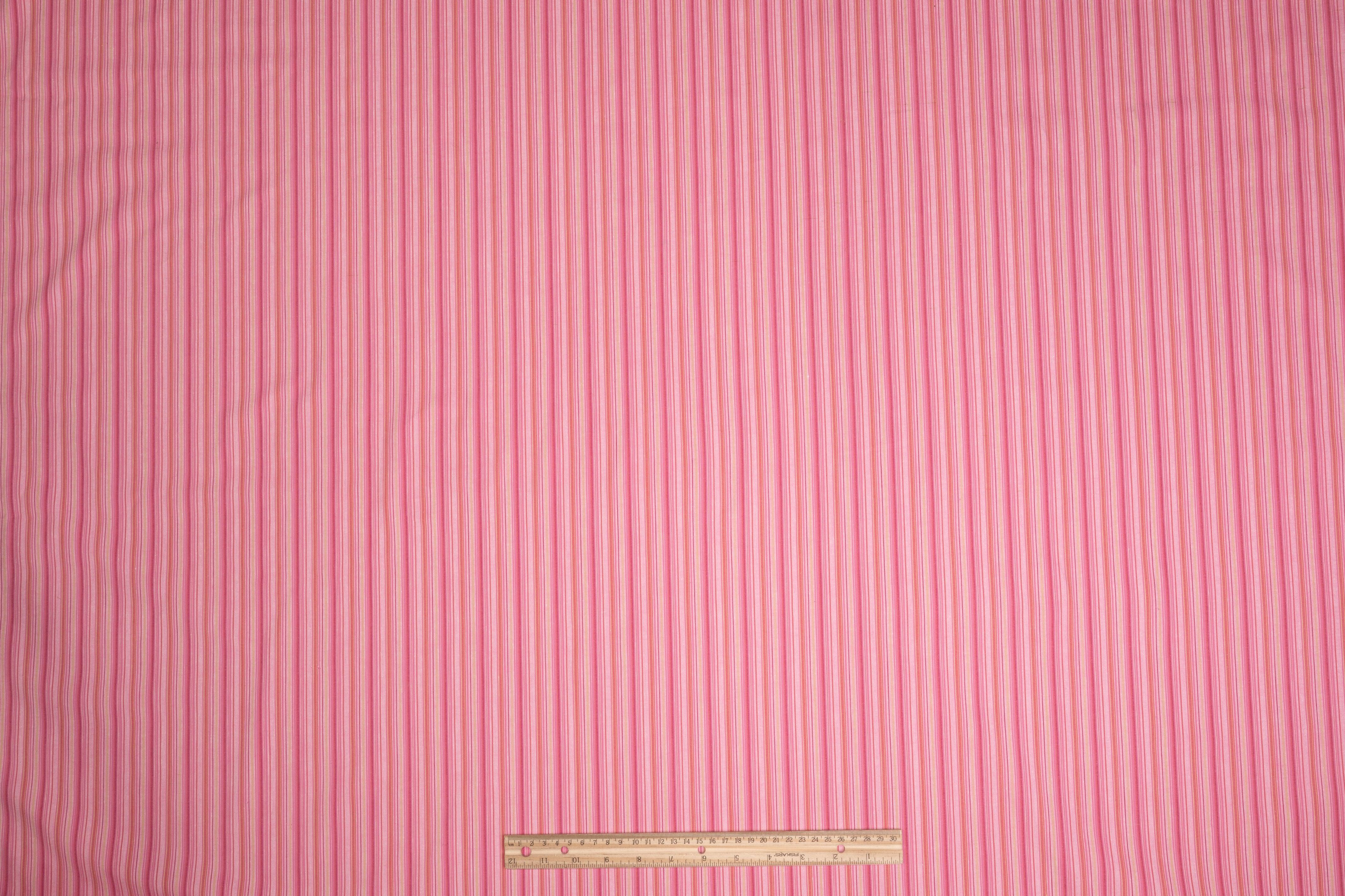 Striped Cotton Print - Pink - Prime Fabrics