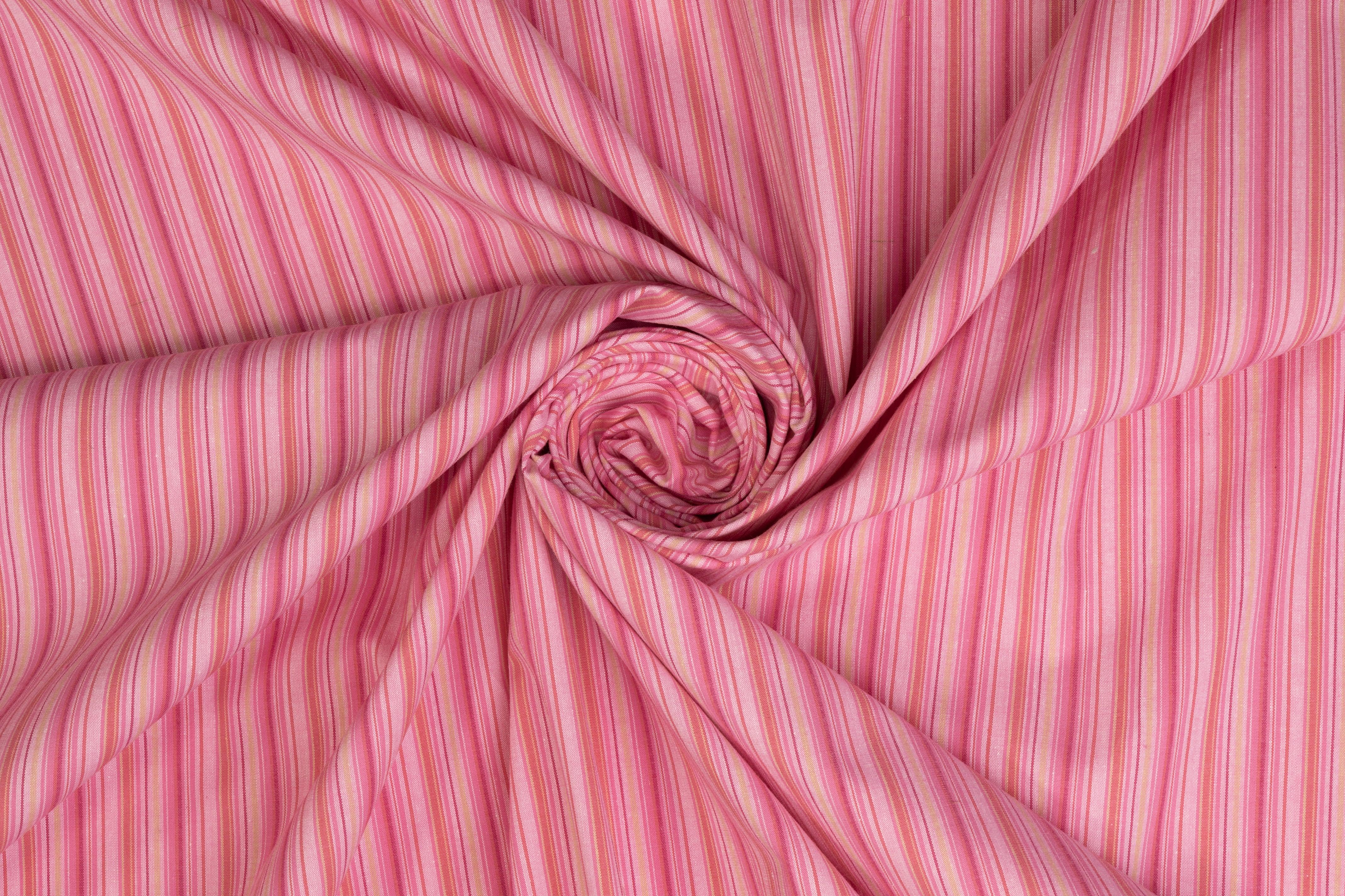 Striped Cotton Print - Pink - Prime Fabrics