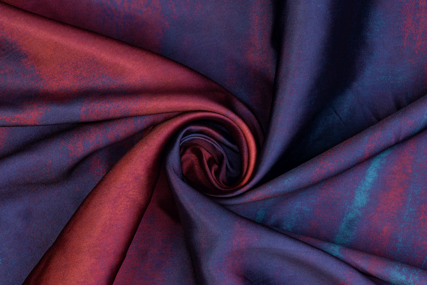 Printed Mikado - Blue and Maroon - Prime Fabrics