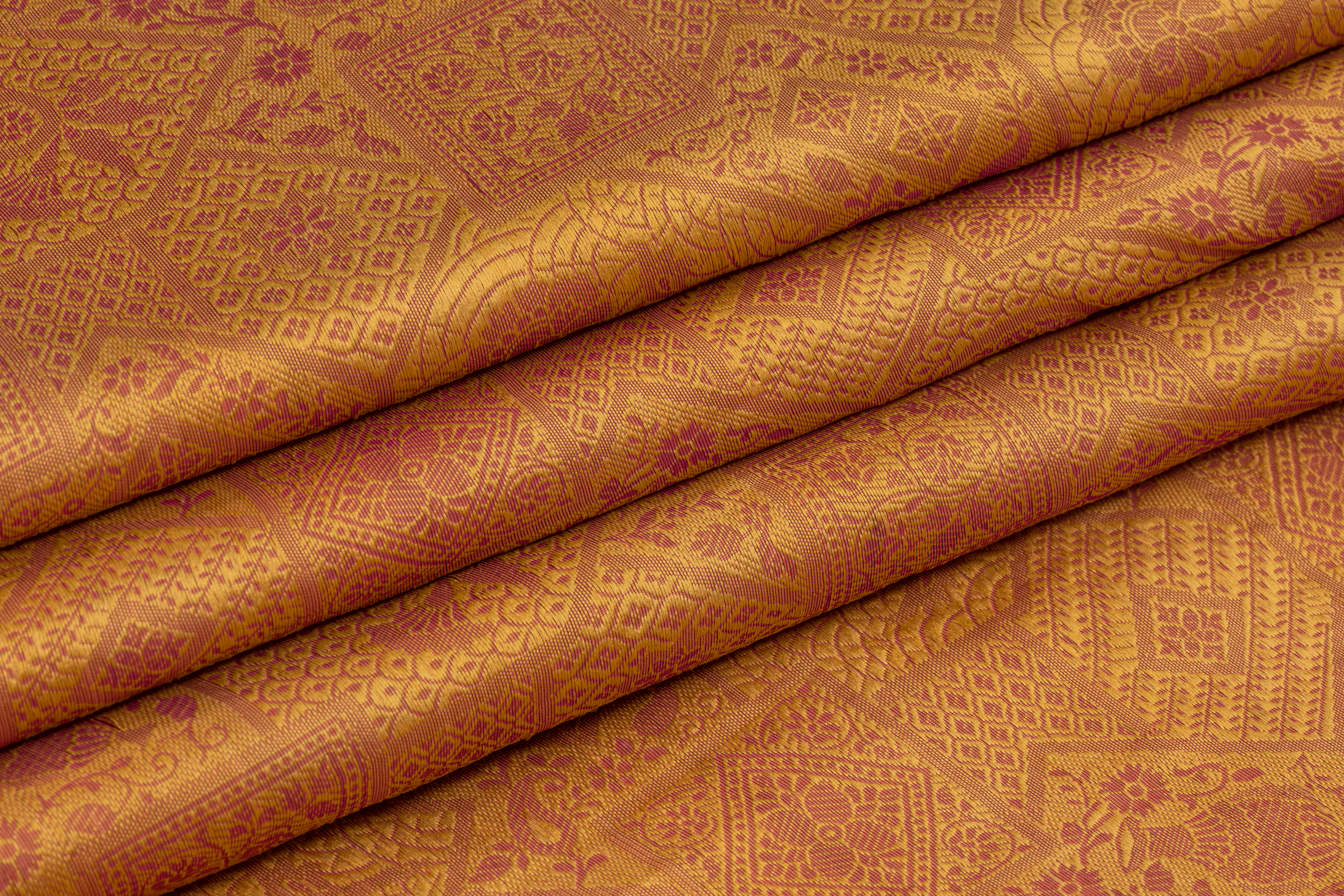 Iridescent Dope-Dyed Silk - Purple and Gold - Prime Fabrics