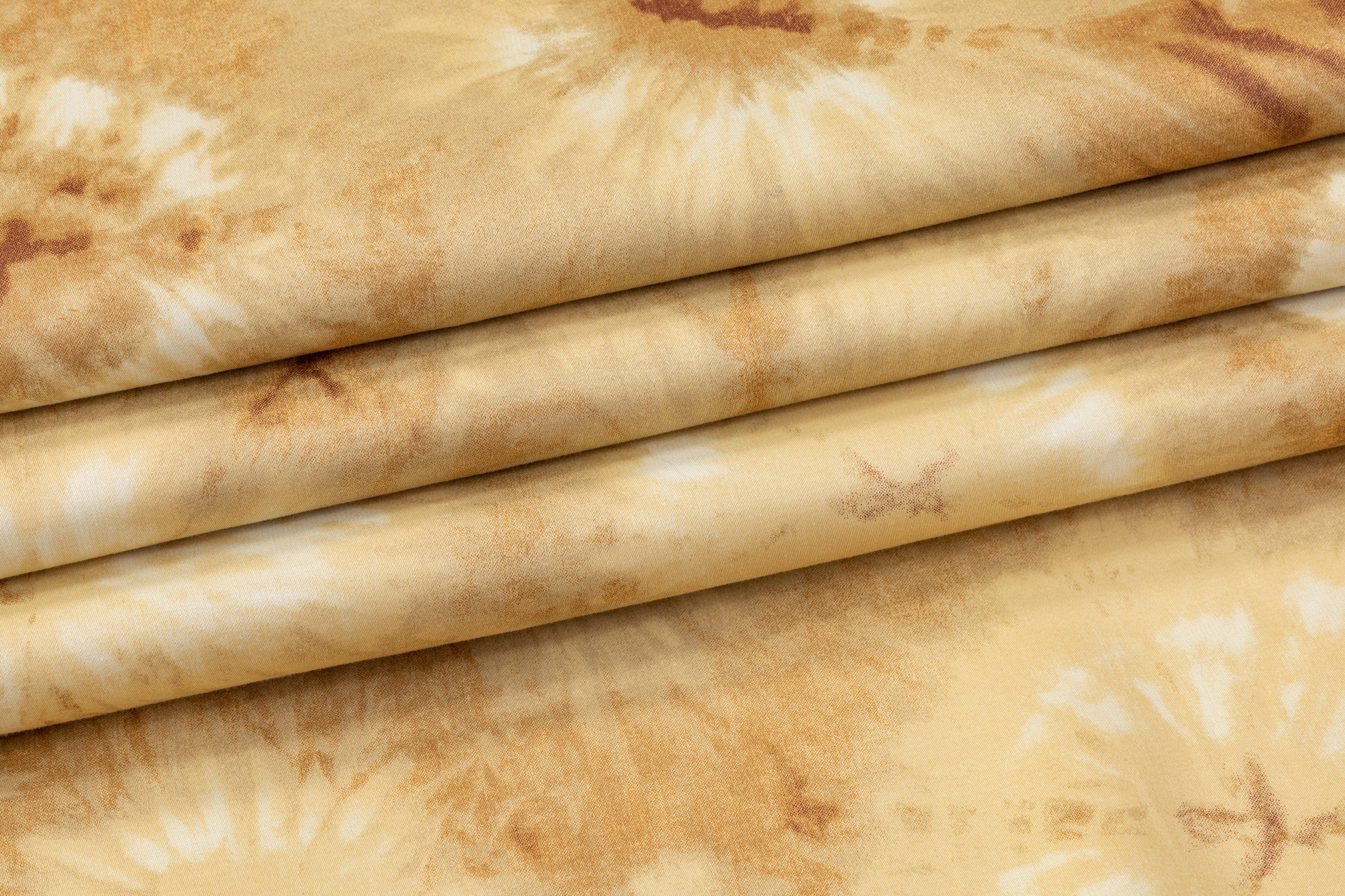 Tie-Dye Cotton Sateen - Beige/Tan - Prime Fabrics