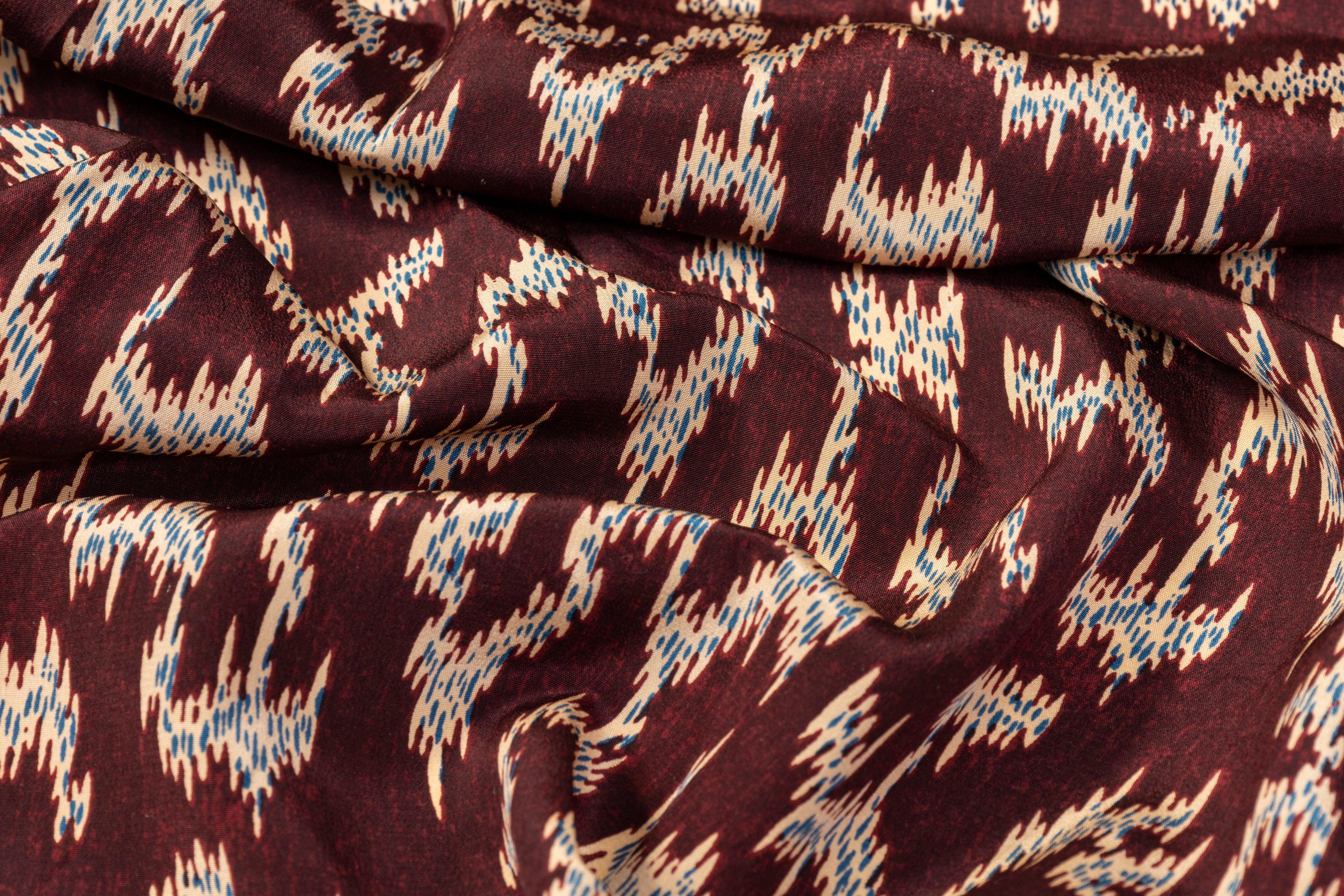 Silk Crepe De Chine - Burgundy, Beige, Blue - Prime Fabrics