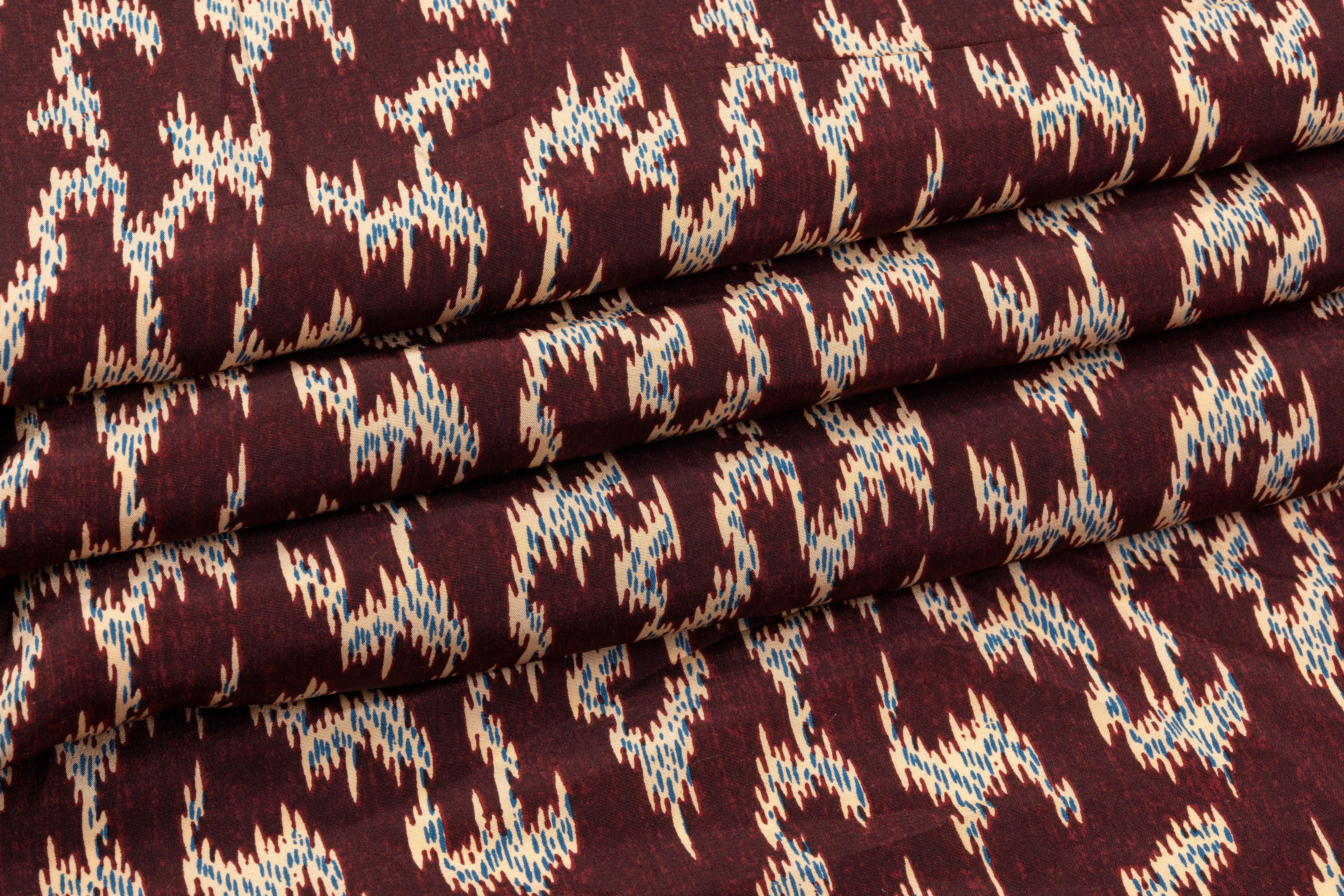 Silk Crepe De Chine - Burgundy, Beige, Blue - Prime Fabrics
