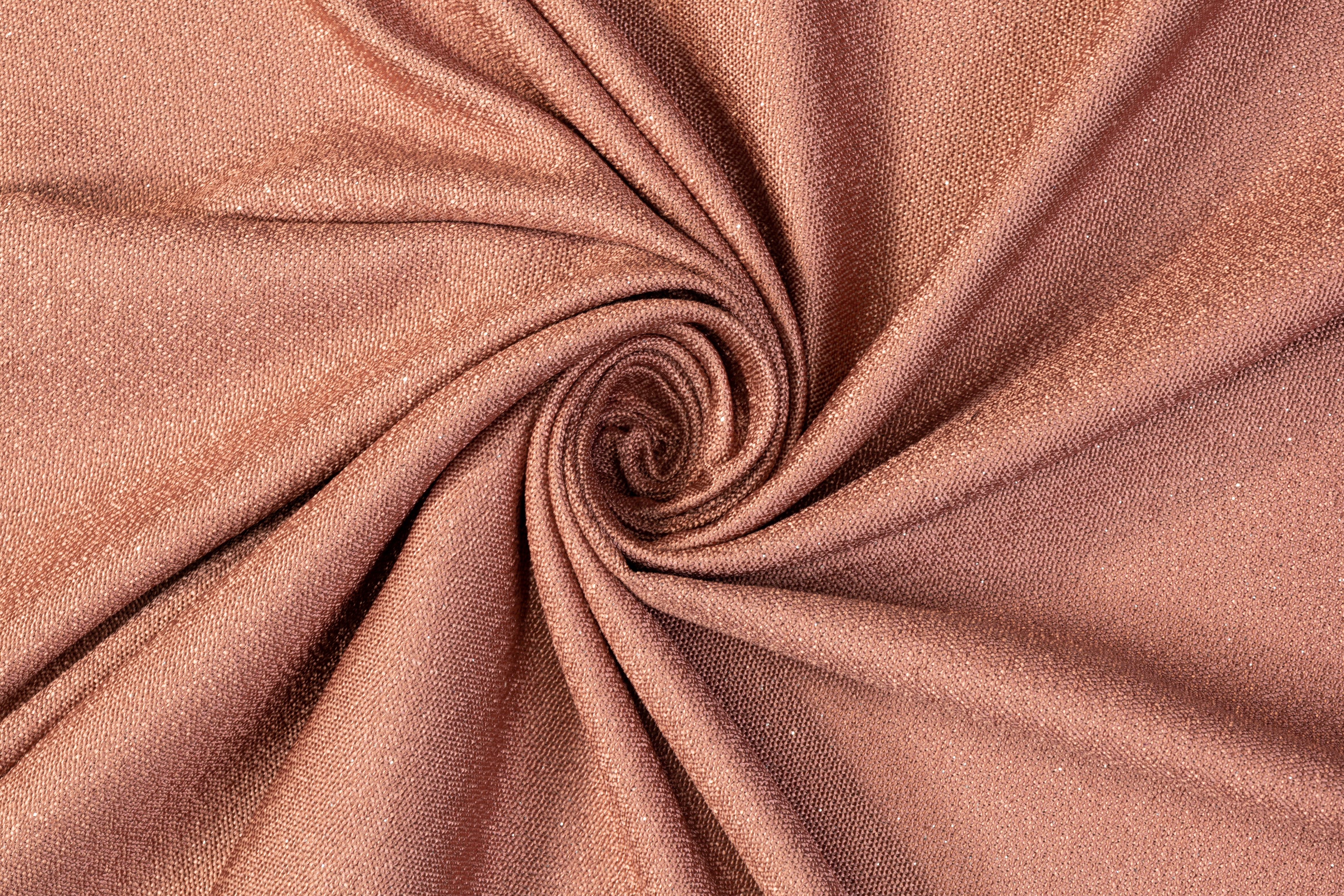 Glitter Satin Back Crepe - Rose Gold