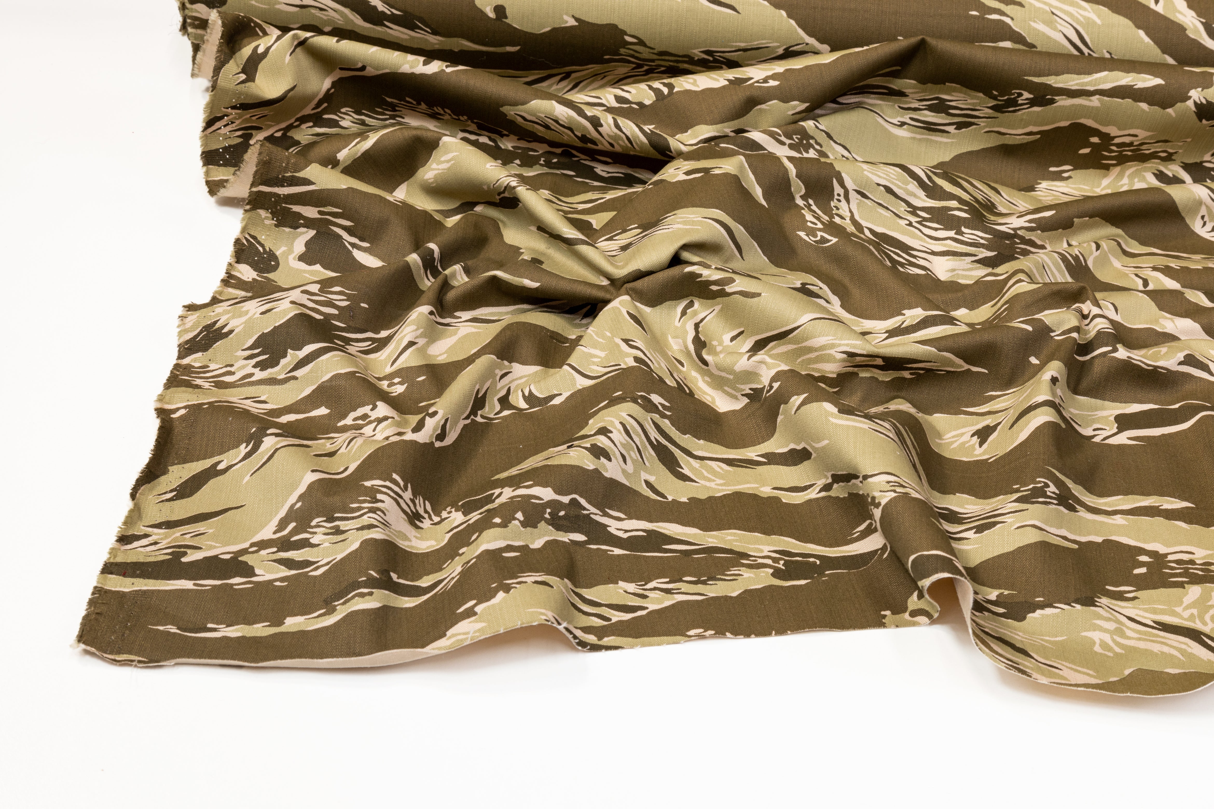 Camouflage Printed Denim - Light Khaki