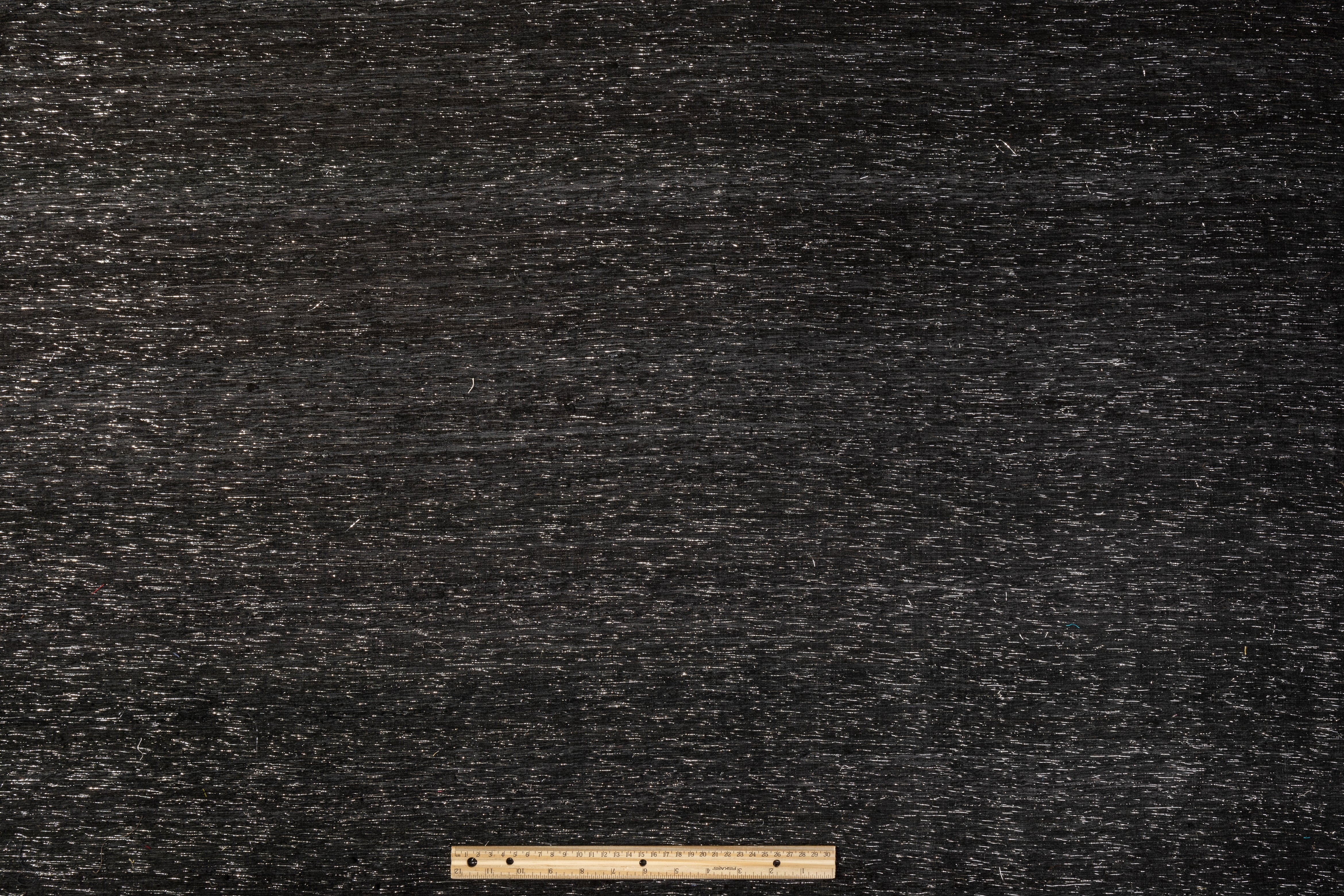 Metallic Silk - Washed Black and Silver