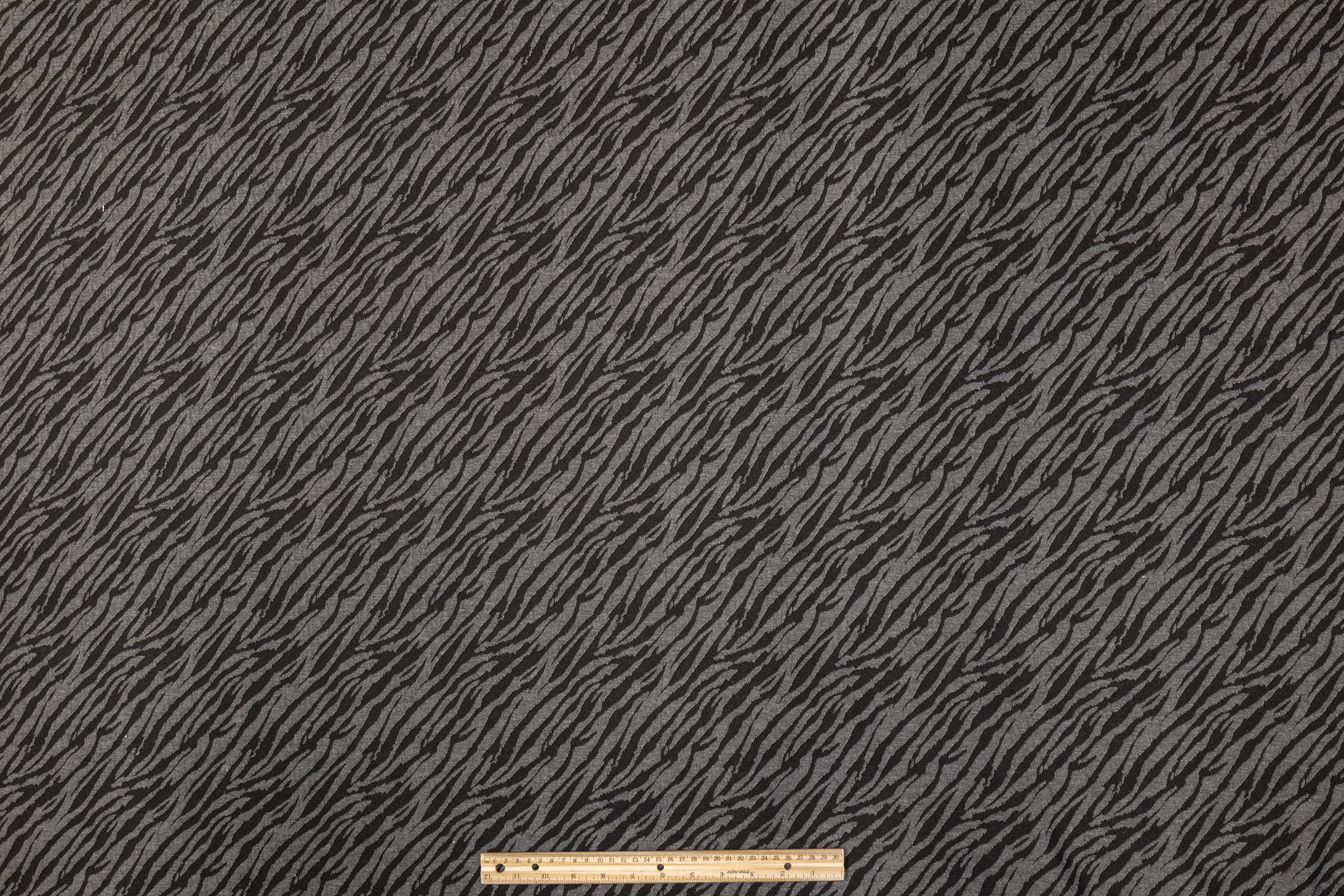 Tiger Design Jersey Knit - Gray and Black