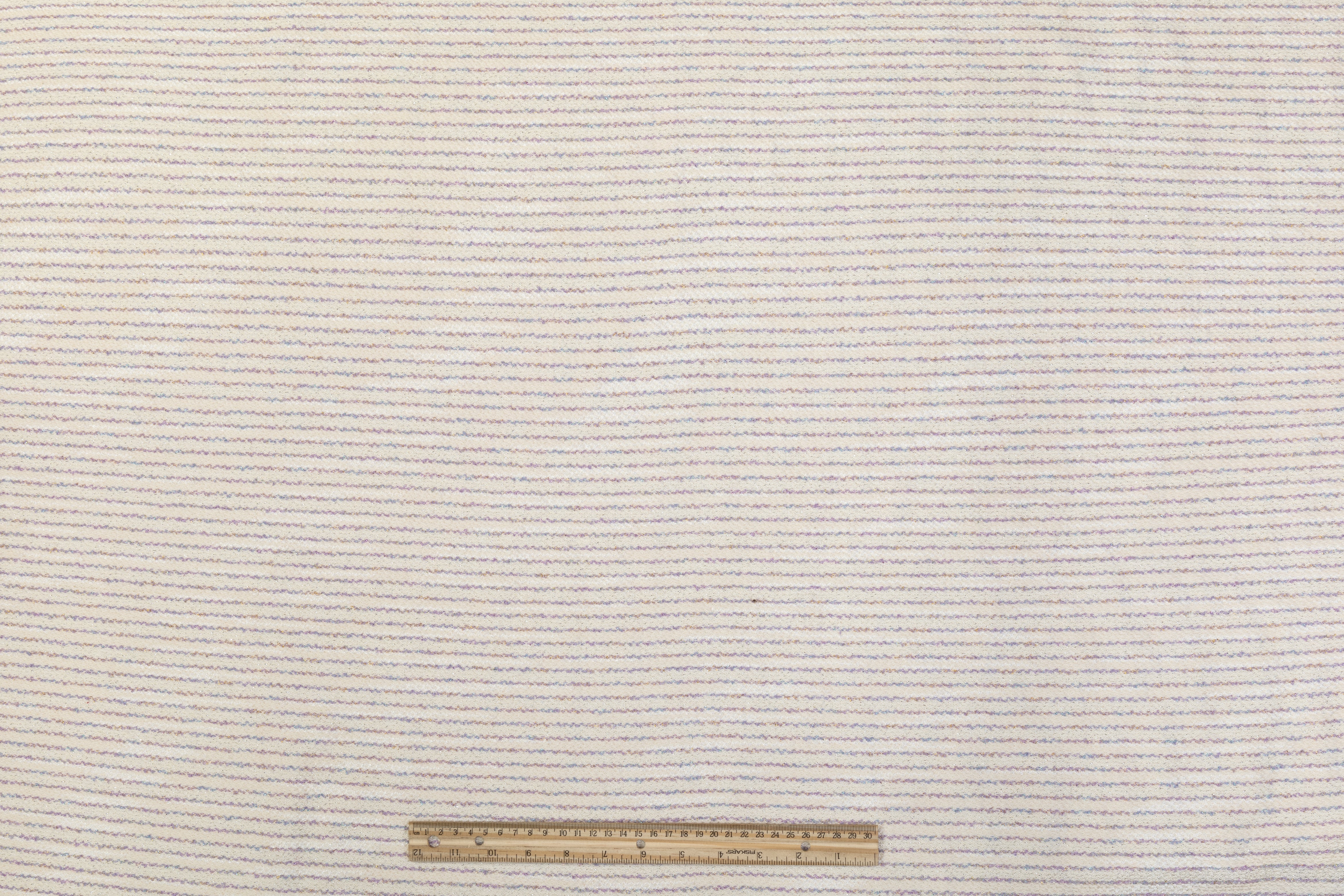 Metallic Jersey Tweed - Off White and Purple